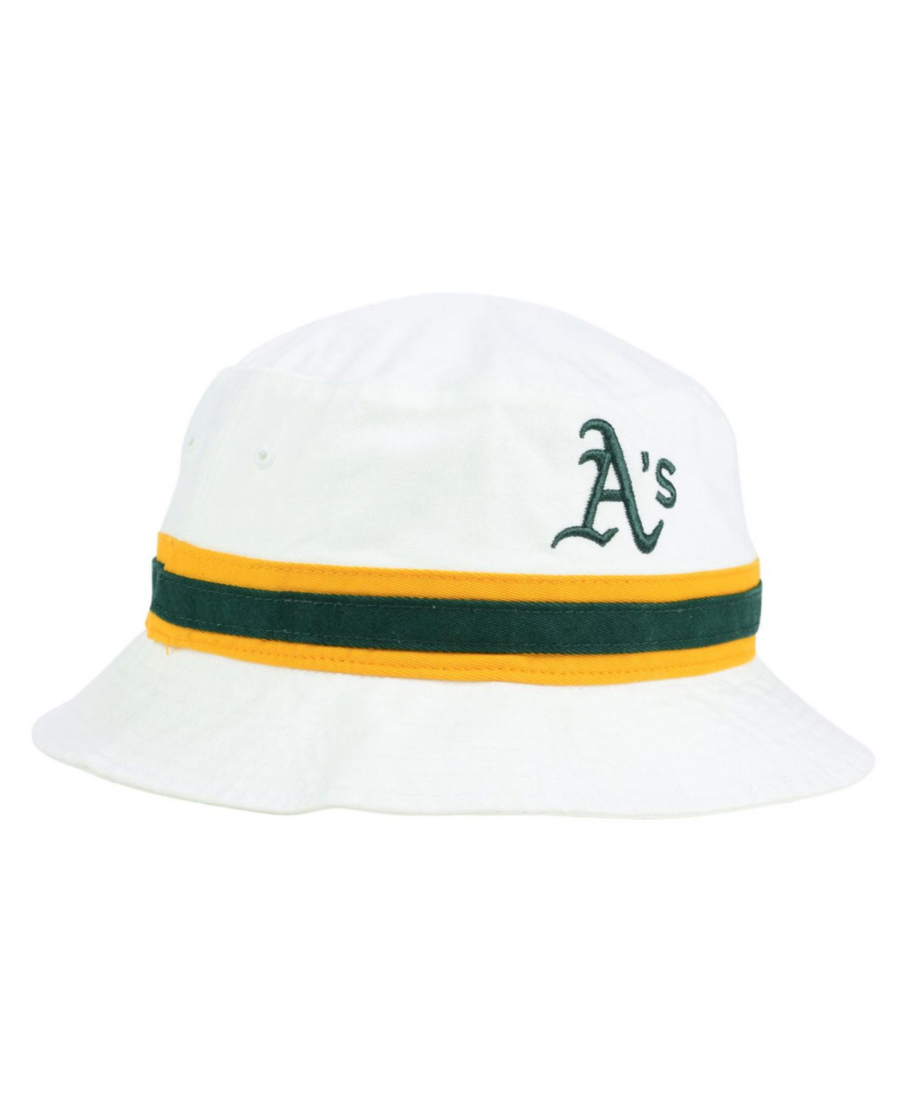 Oakland Athletics Striped Bucket Hat 