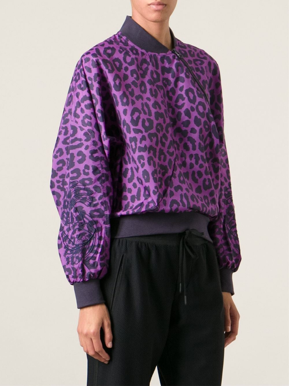 adidas By Stella McCartney Leopard Print Sport Jacket in Pink & Purple  (Purple) | Lyst