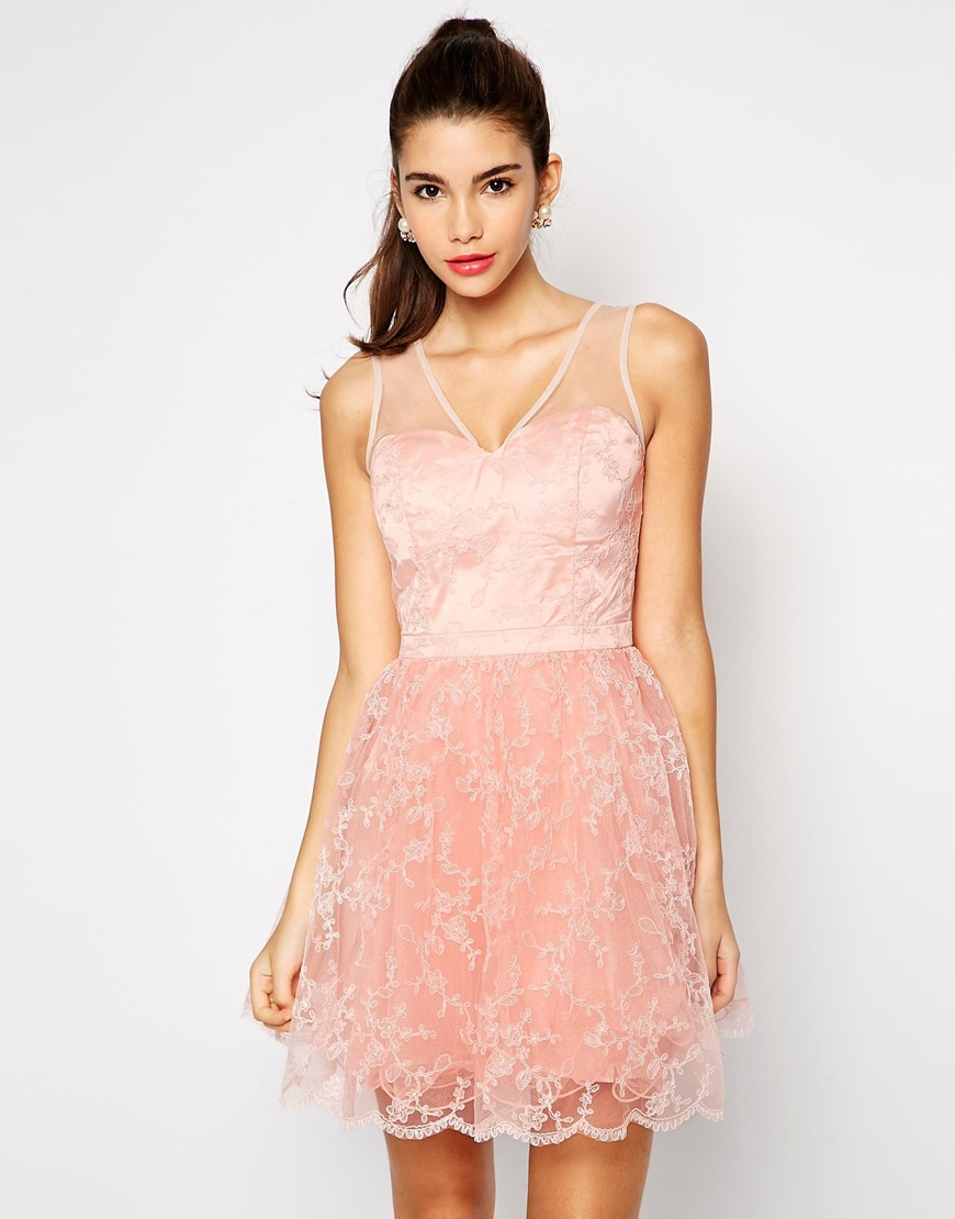 Lyst Chi  Chi  London Keira Lace Prom  Dress  in Pink 