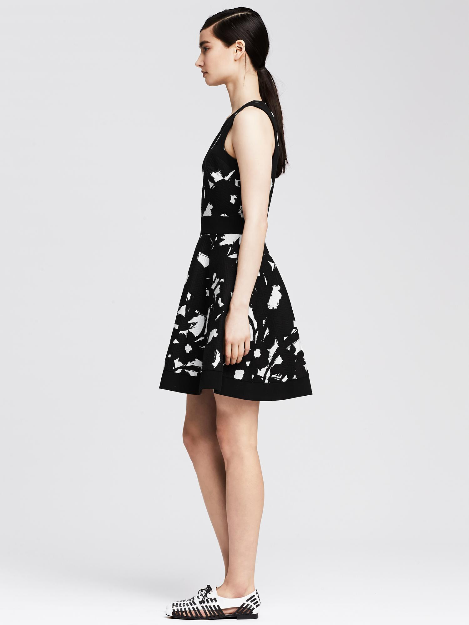 banana republic black and white dress