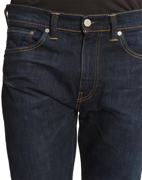 Levi's 508 Tapered Fitted Dark Blue Faded Jeans in Blue for Men | Lyst