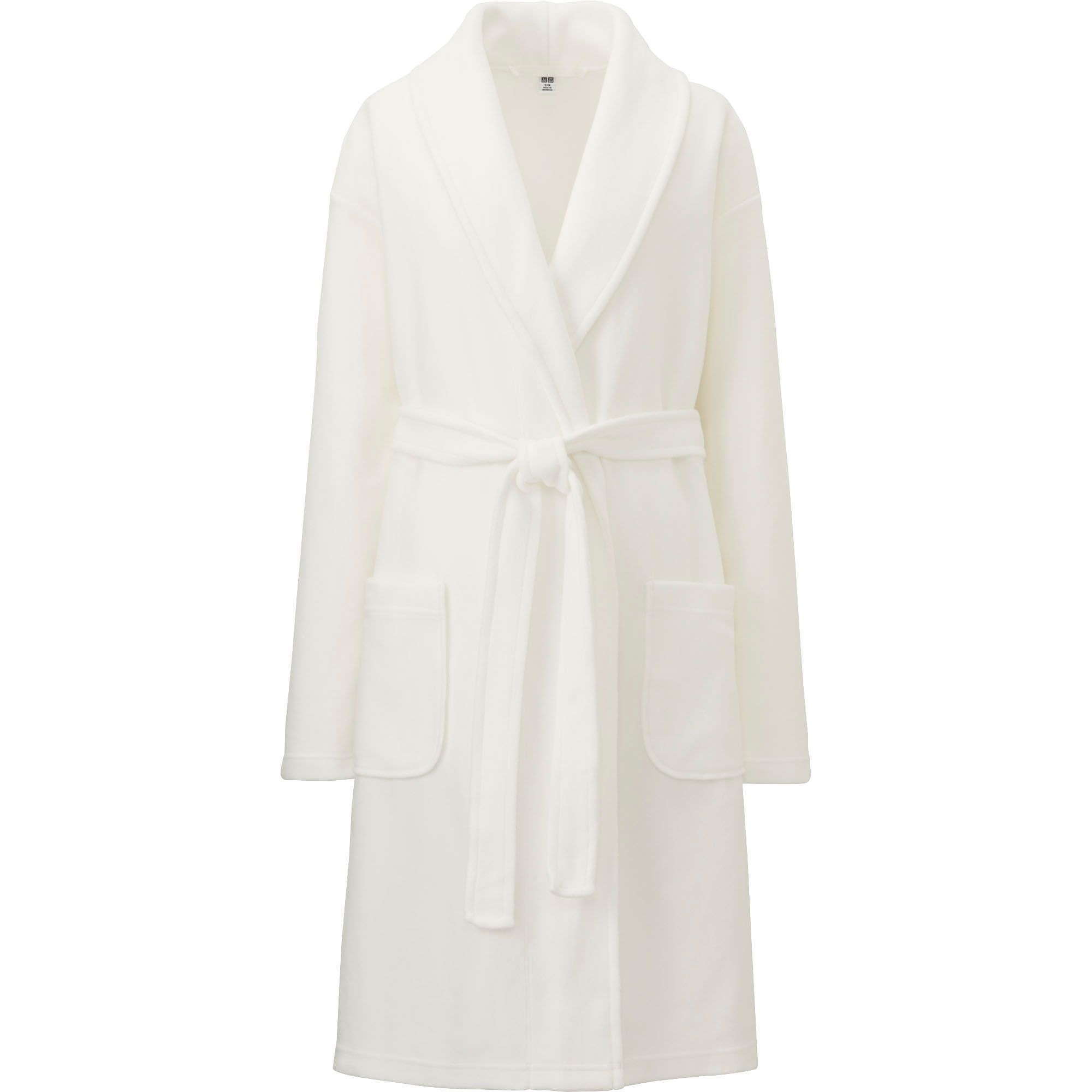 Uniqlo Women Micro Fleece Robe (long Sleeve) in White (OFF WHITE) | Lyst