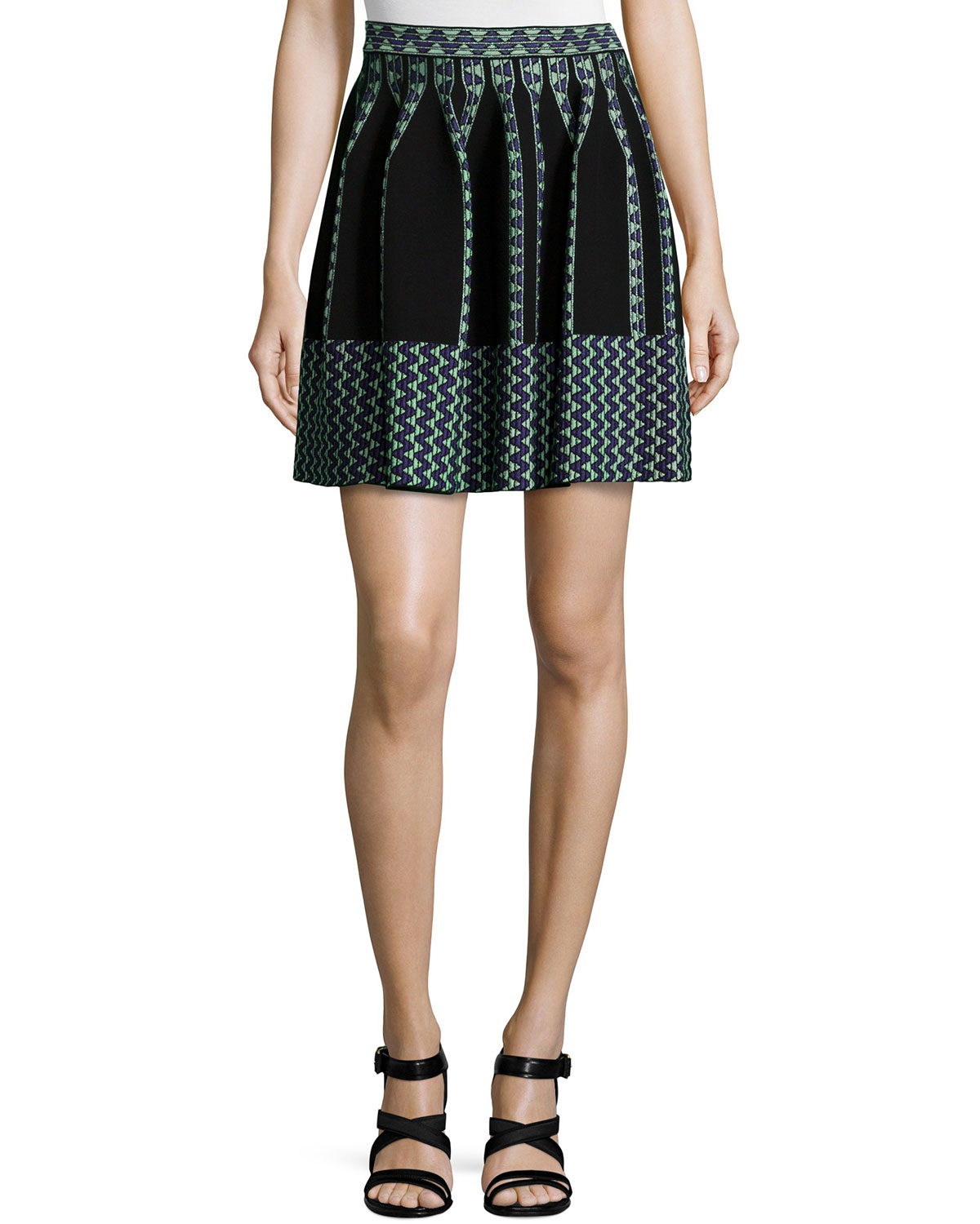 Lyst M Missoni Vertical Zigzagknit Skirt in Purple