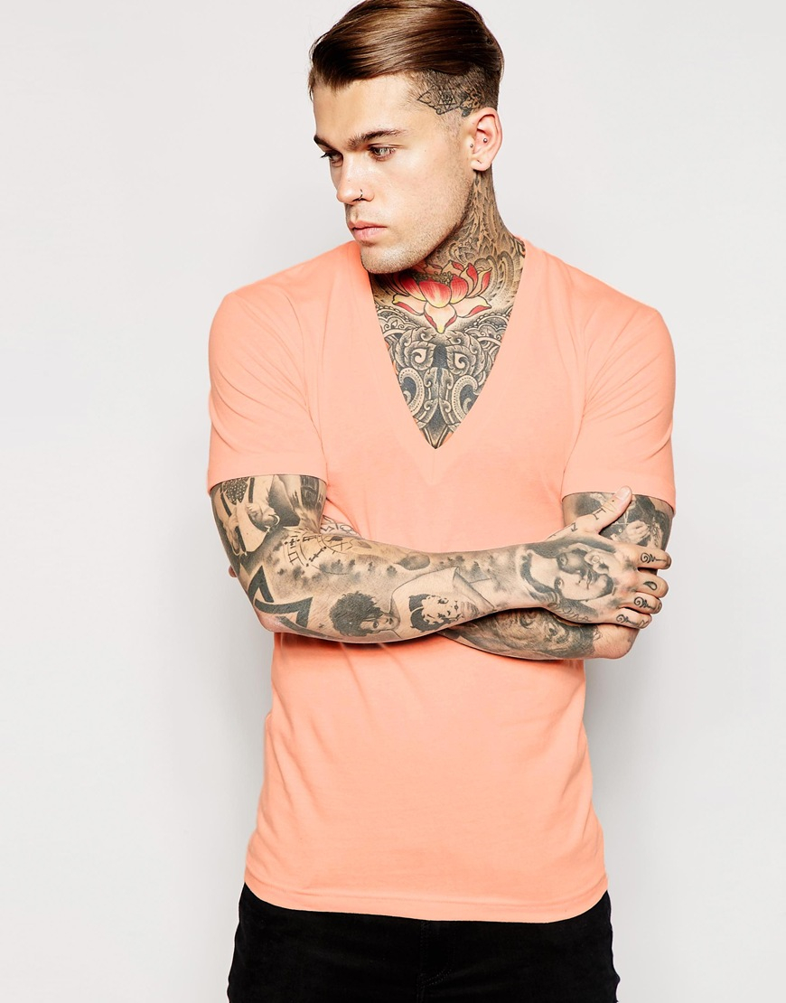 american apparel deep v neck t shirt