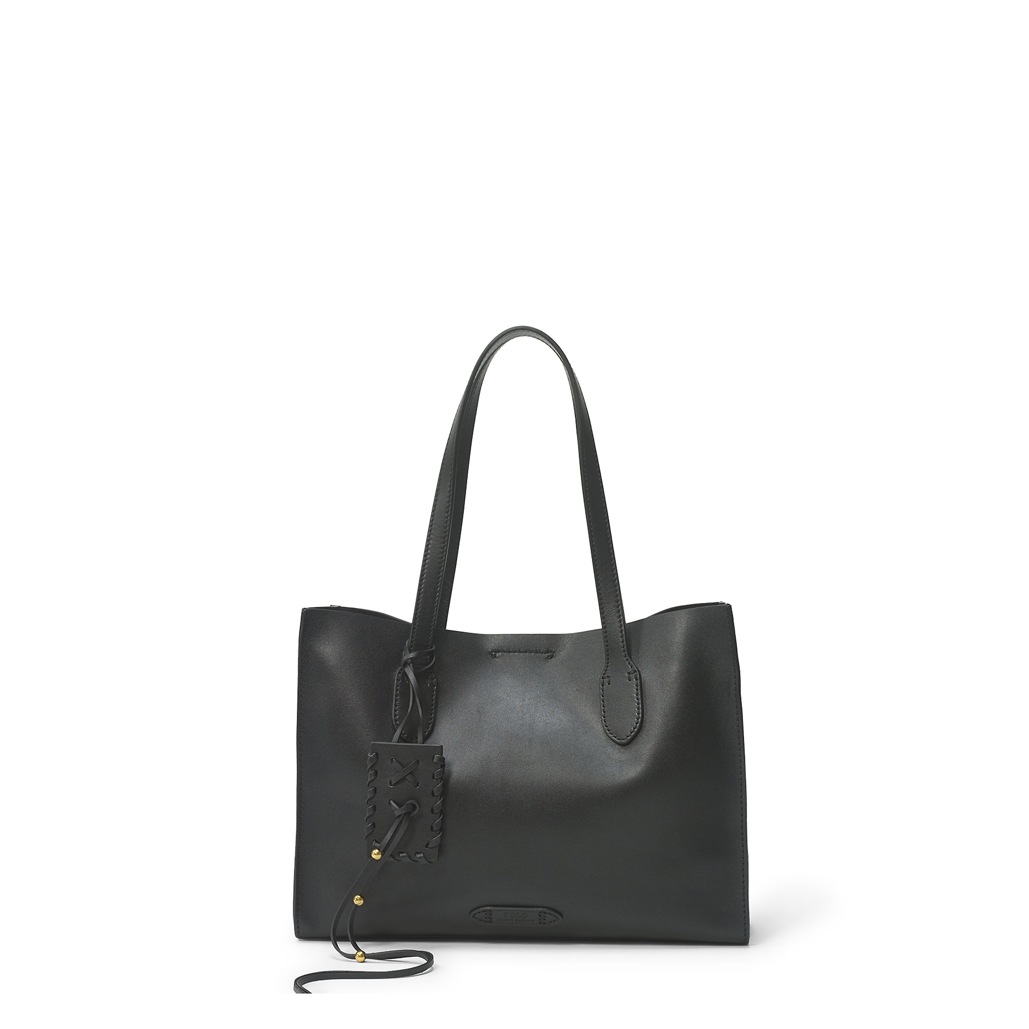 Polo Ralph Lauren Leather Tote in Black - Lyst