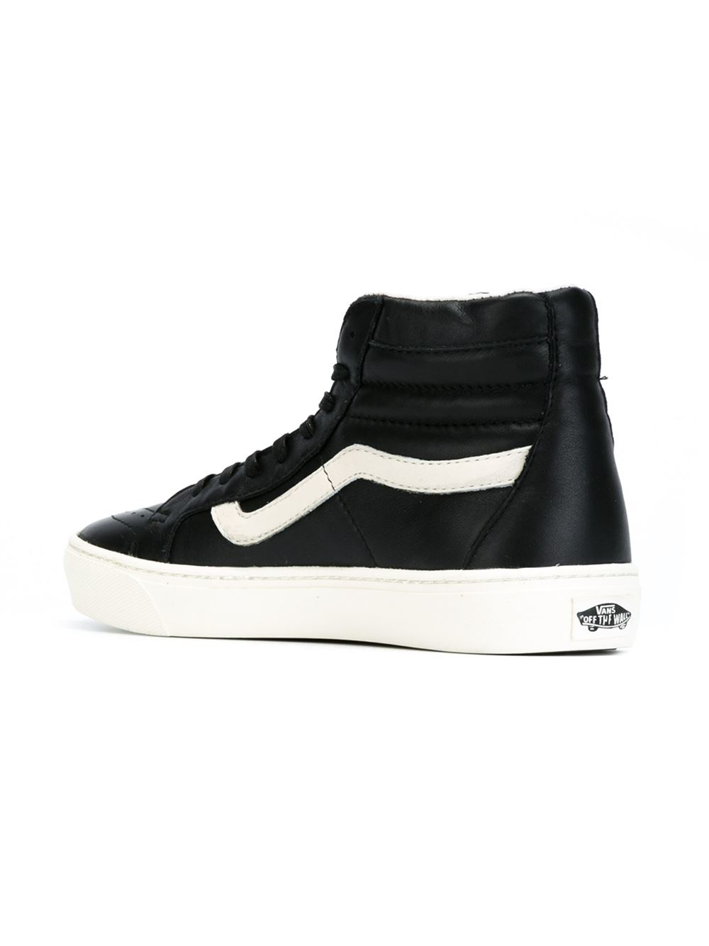 high top vans leather