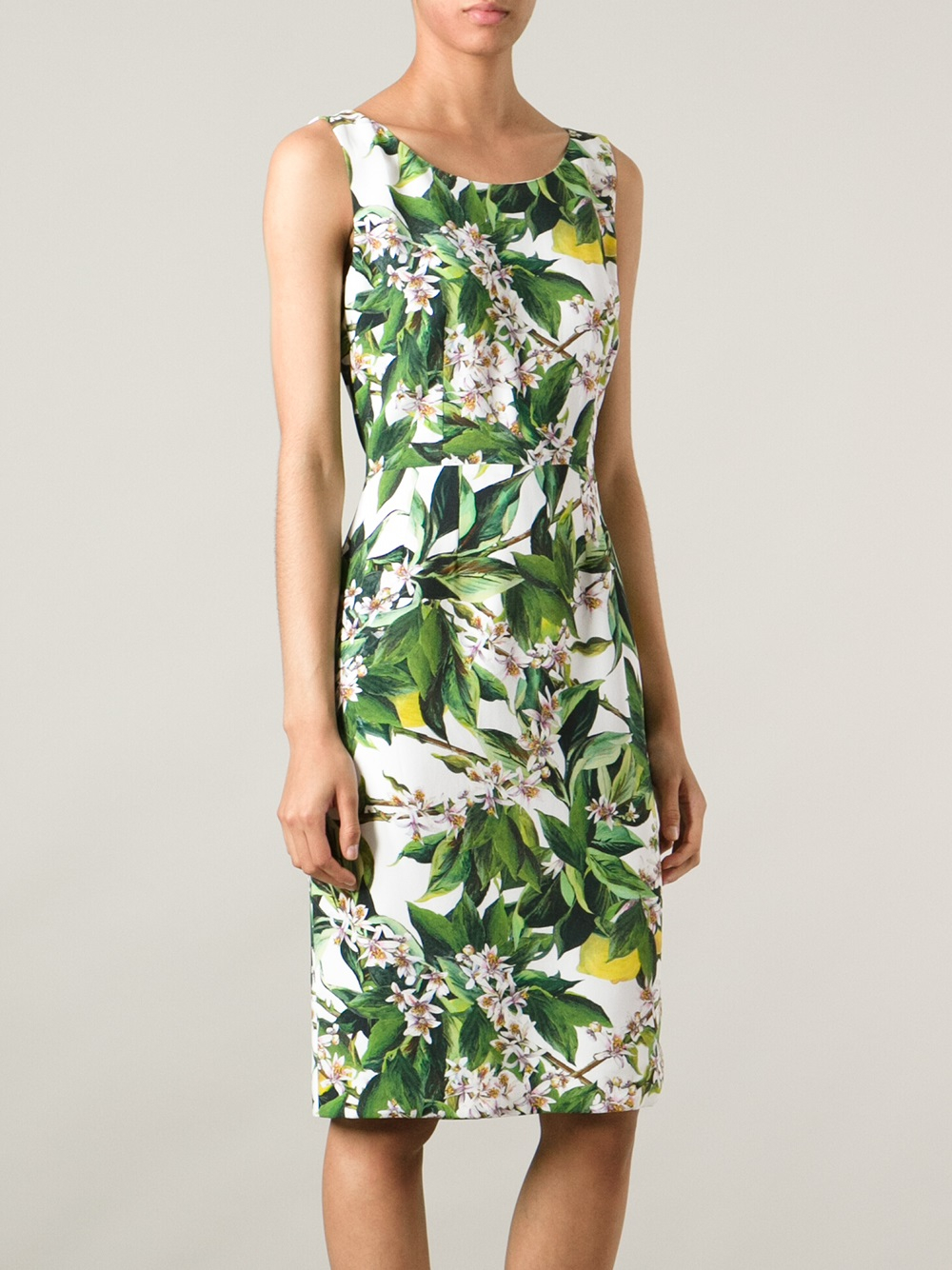 dolce gabbana green sleeveless floral dress product 1 19235042 3 301471982 normal