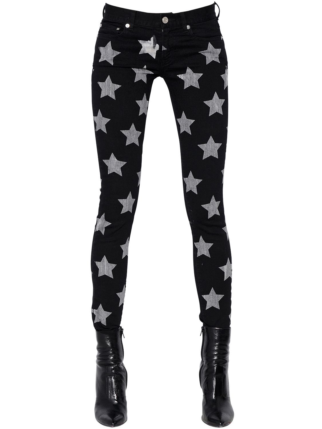 jeans with black stars