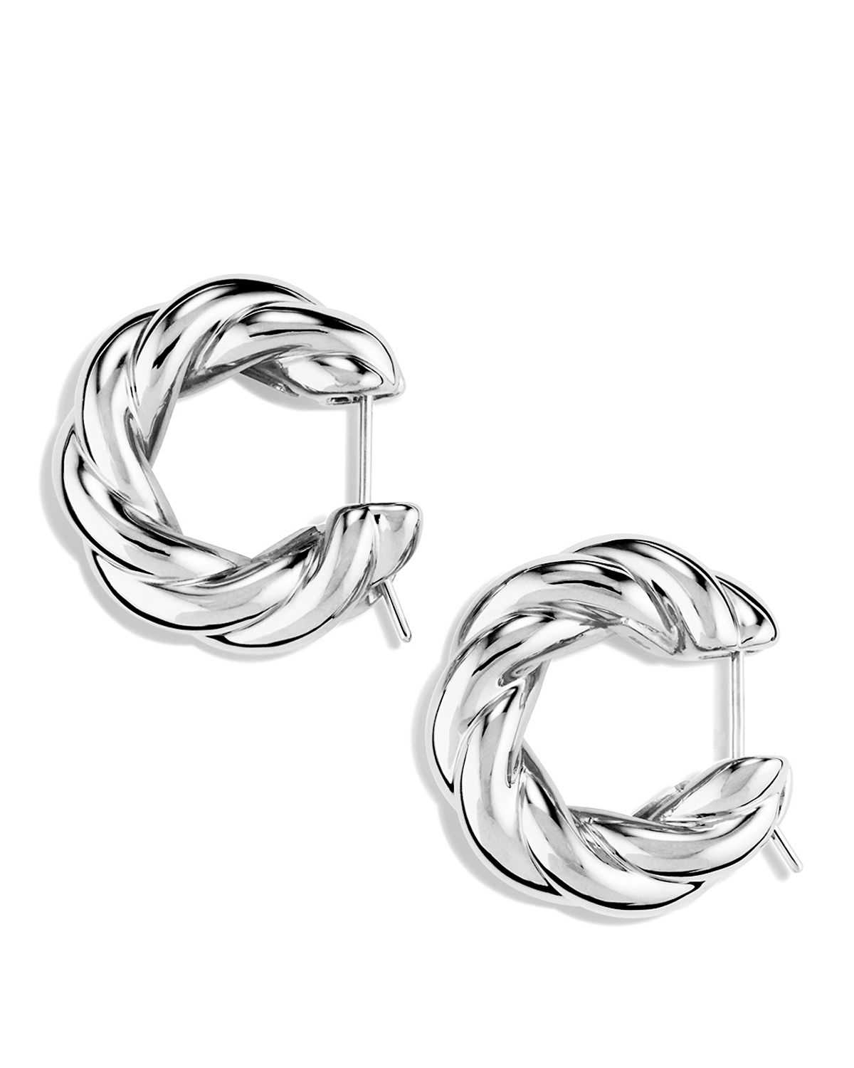 David Yurman Sculpted Cable Large Earrings in Silver (Metallic) - Lyst