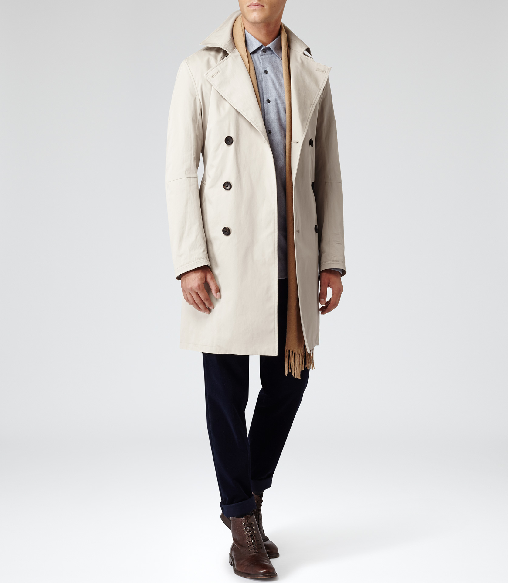 reiss mens trench coat