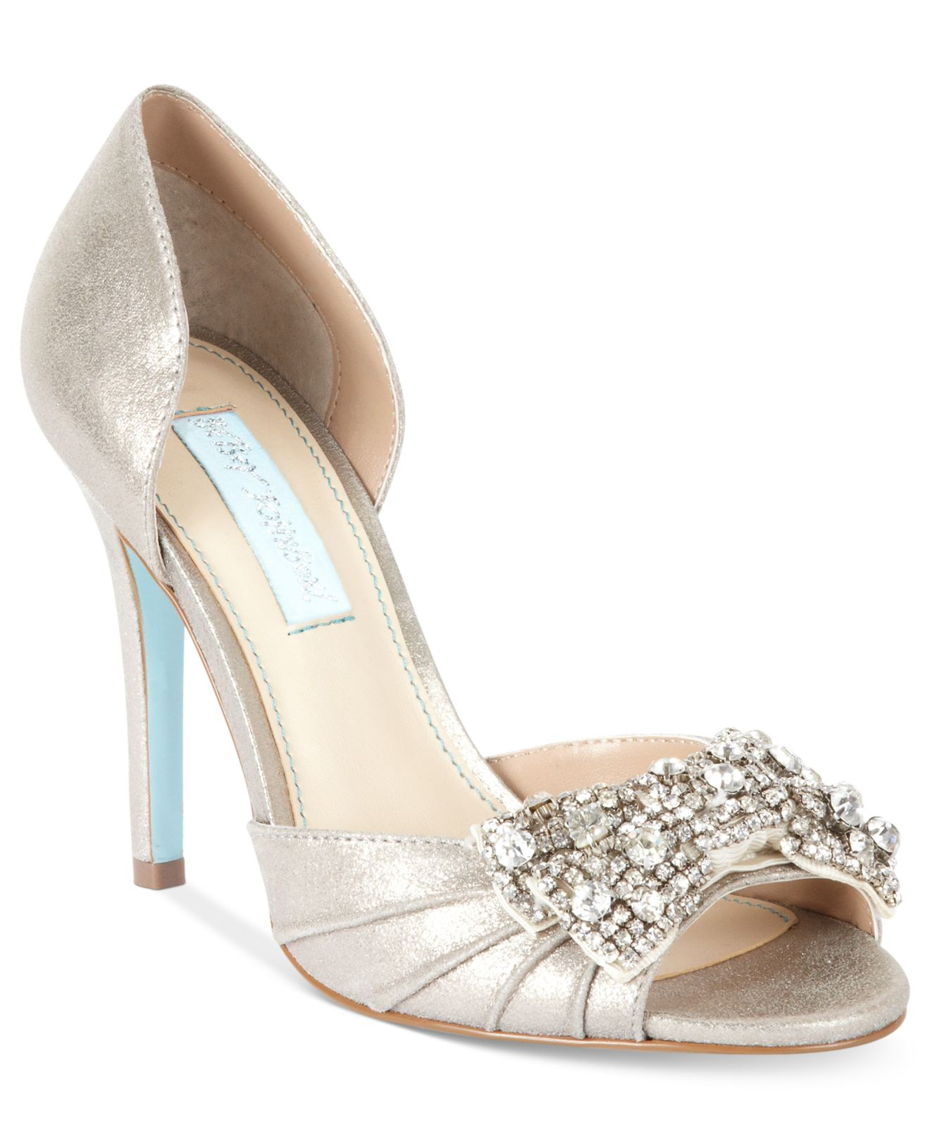 mesh and satin crystal pumps betsey johnson x db