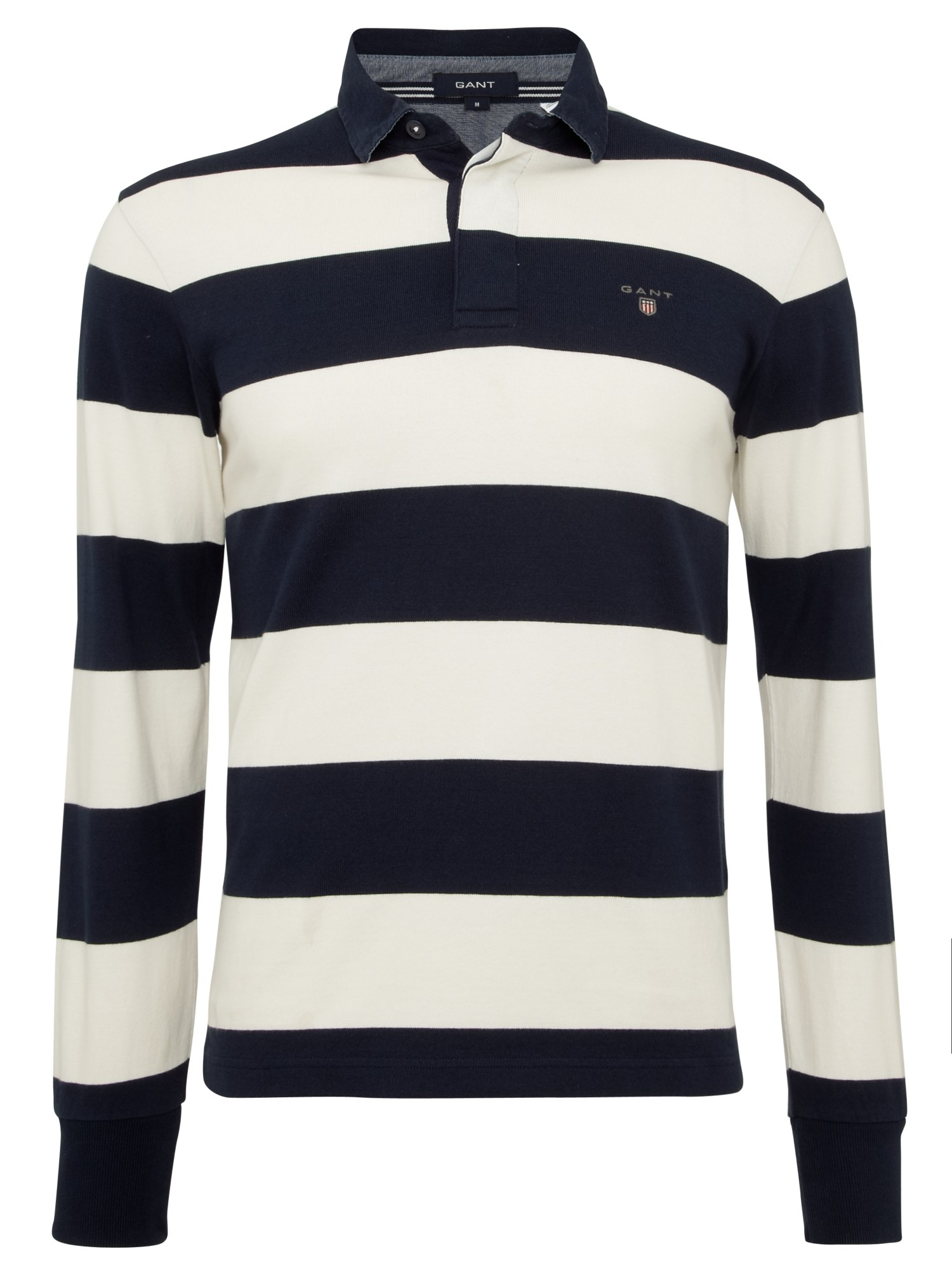 GANT Bar Stripe Long Sleeve Rugby Shirt in Blue for Men Lyst