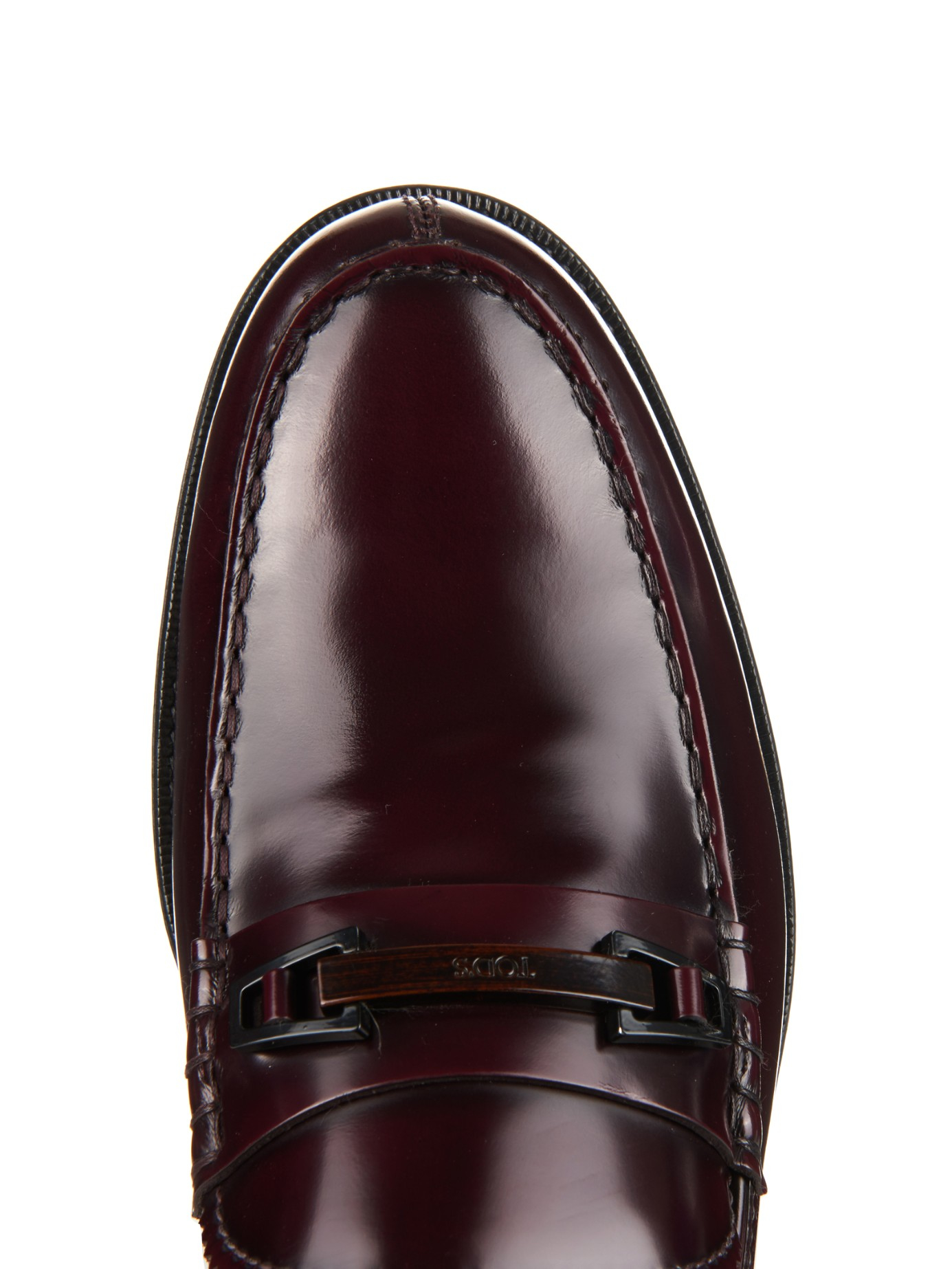 Tod's Front-Bar Leather Loafers in Burgundy (Purple) for Men - Lyst