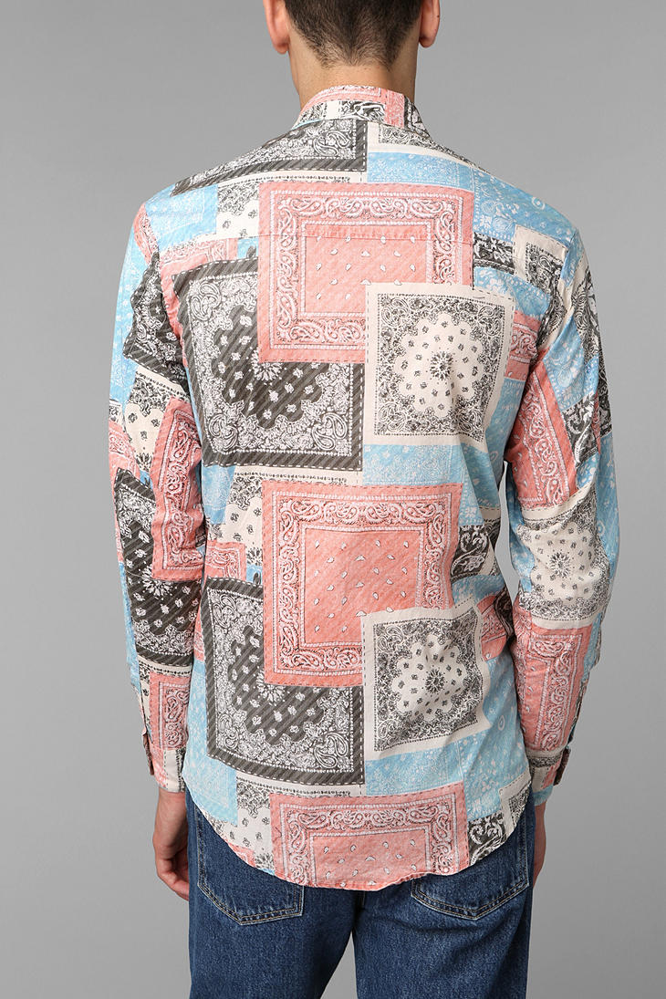 blue bandana button down
