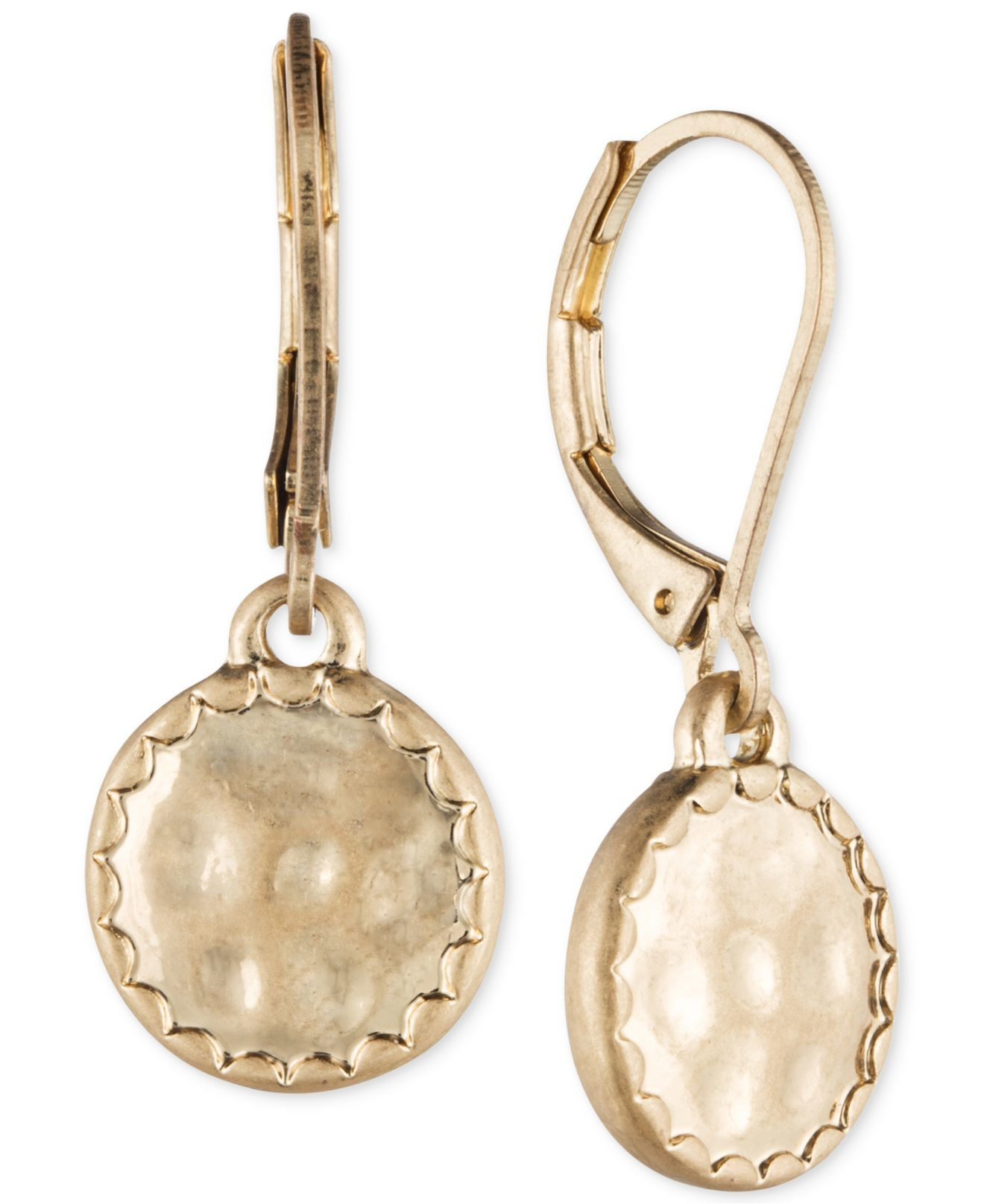 Lonna & lilly Goldtone Hammered Disc Drop Earrings in Gold Lyst