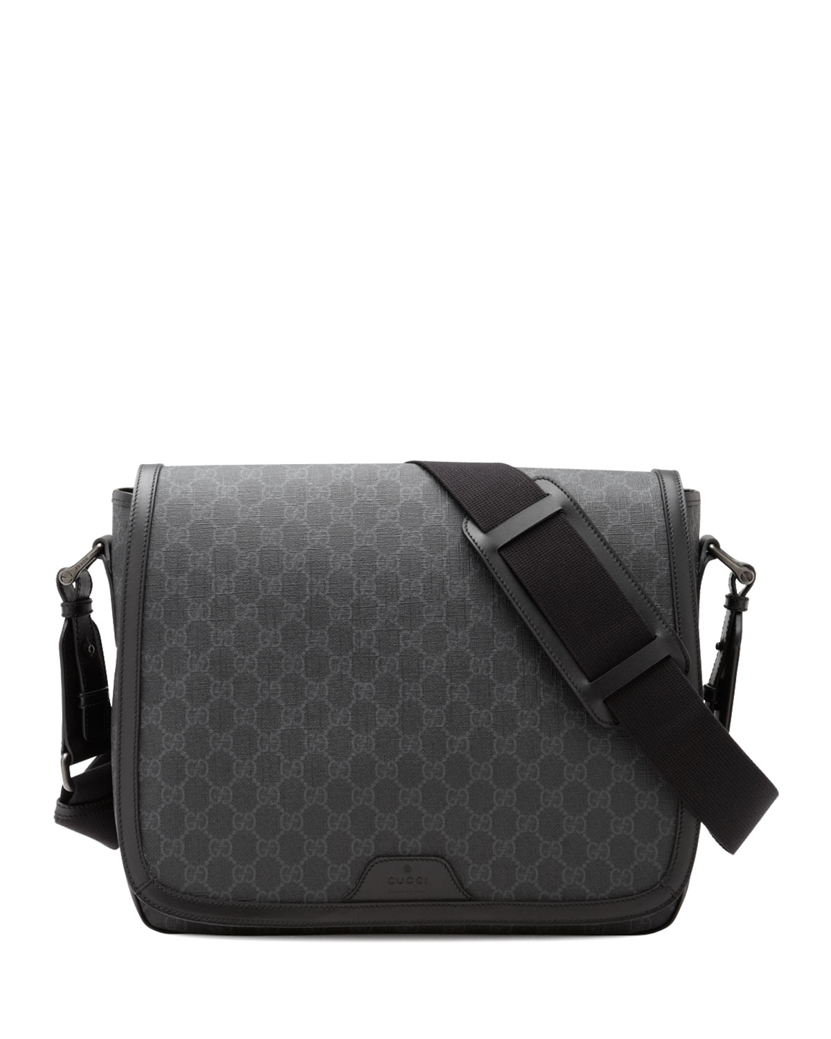 Lyst - Gucci Gg Supreme Canvas Messenger Bag in Black