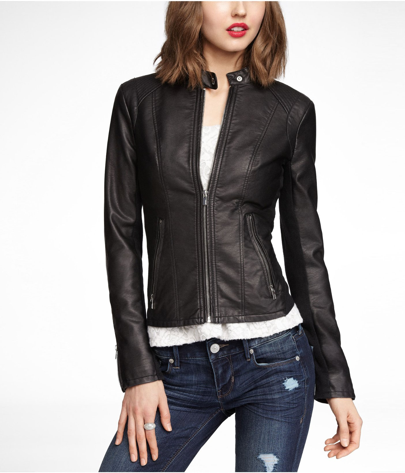 express black moto jacket