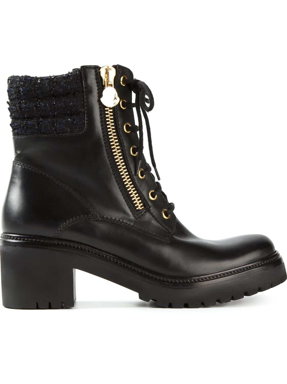 Moncler 'Viviane' Ankle Boots in Black | Lyst