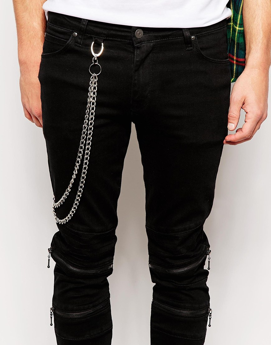 jeans with chains