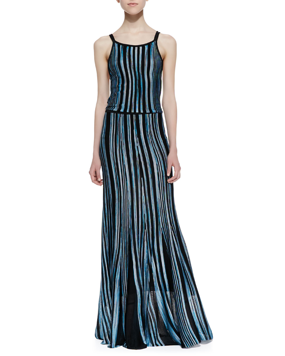 Parker Dory Striped Knit Maxi Dress in Blue - Lyst