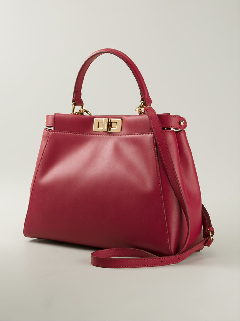 fendi red tote bolsa