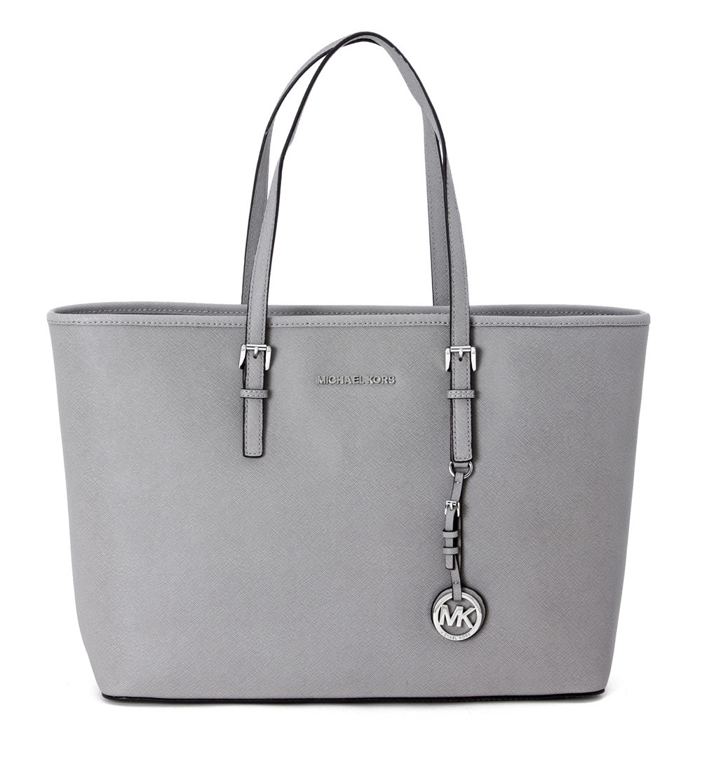 small grey michael kors purse