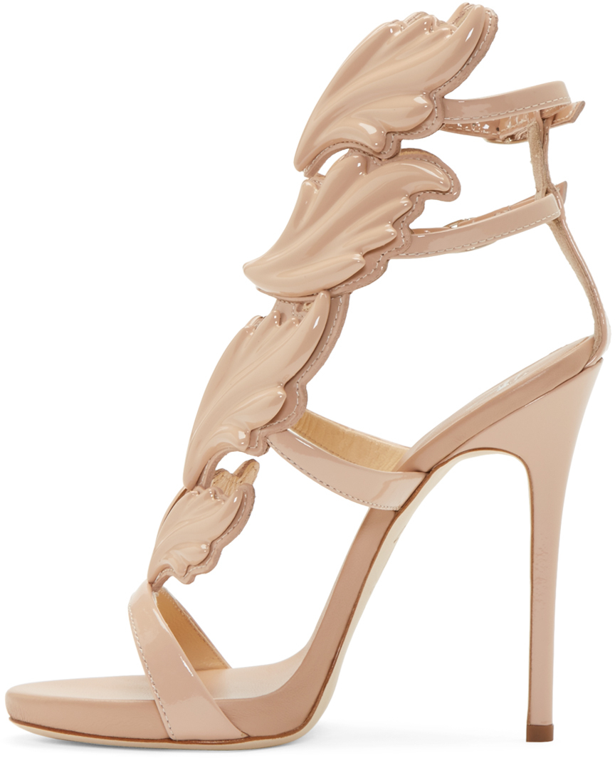 Giuseppe Zanotti Blush Patent Leaf Gladiator Heels in Pink Lyst