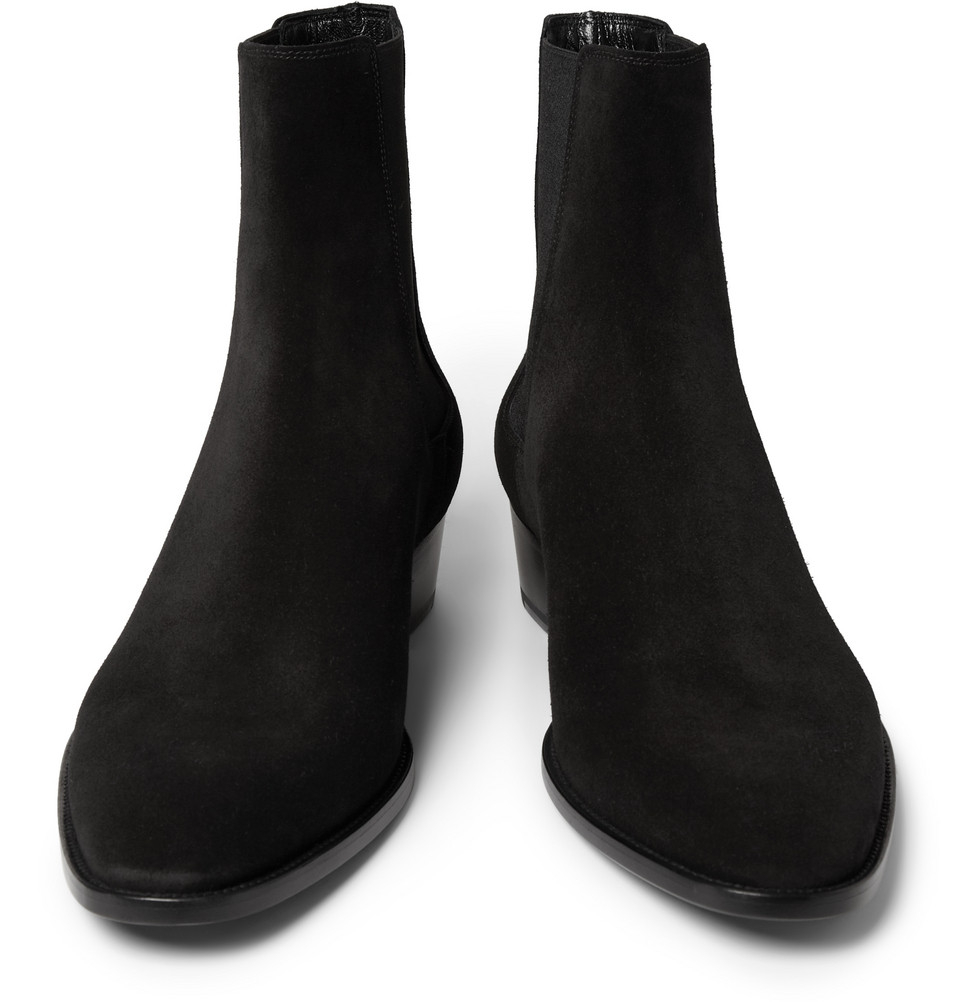 Saint Laurent Suede Chelsea Boots in 
