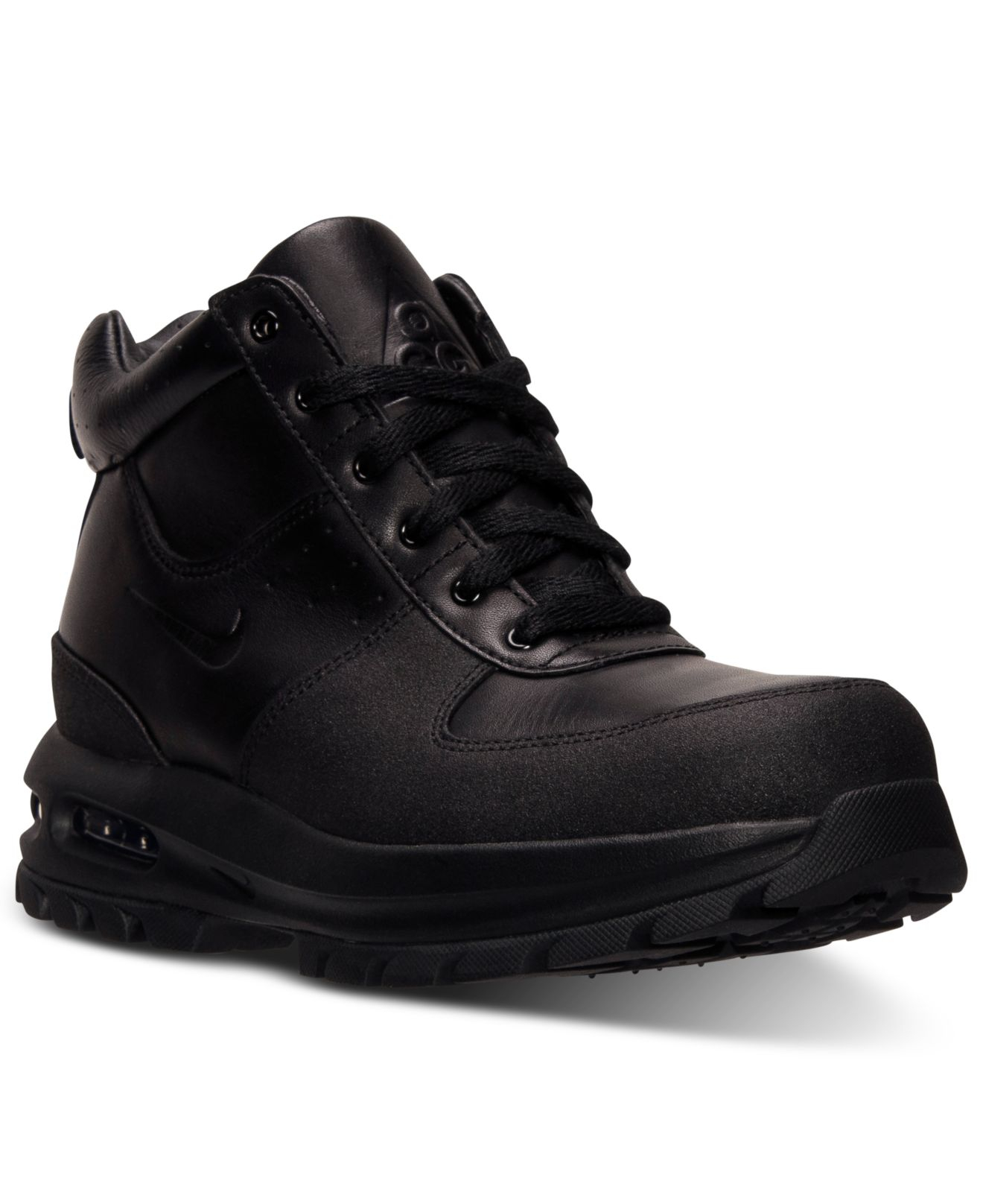 Nike Air Max Goaterra Leather Boots in Black/Black (Black) for Men - Lyst