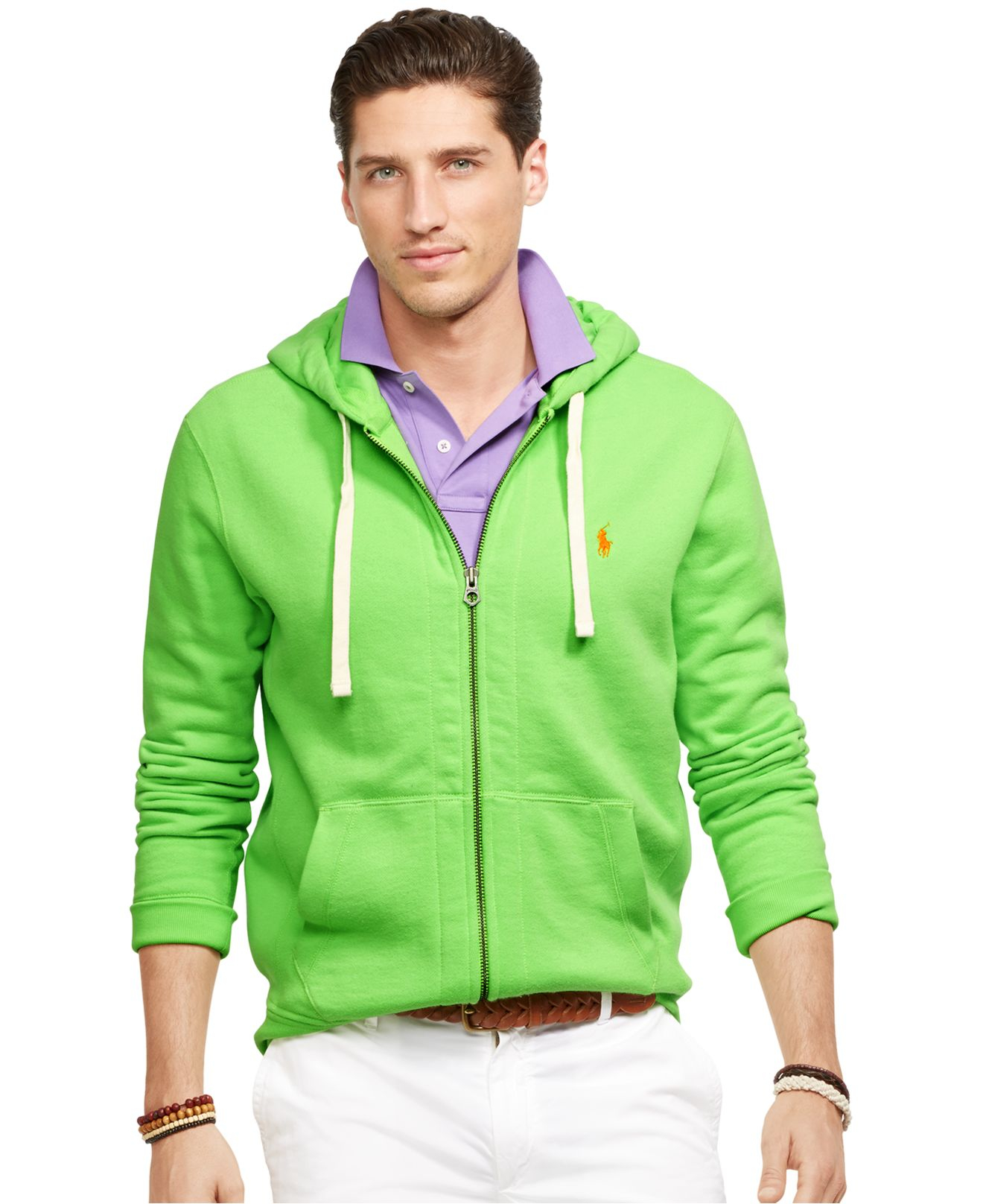 Polo Ralph Lauren Full-Zip Classic Fleece Hoodie in Green for Men - Lyst