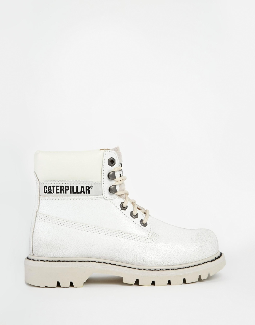 white caterpillar boots