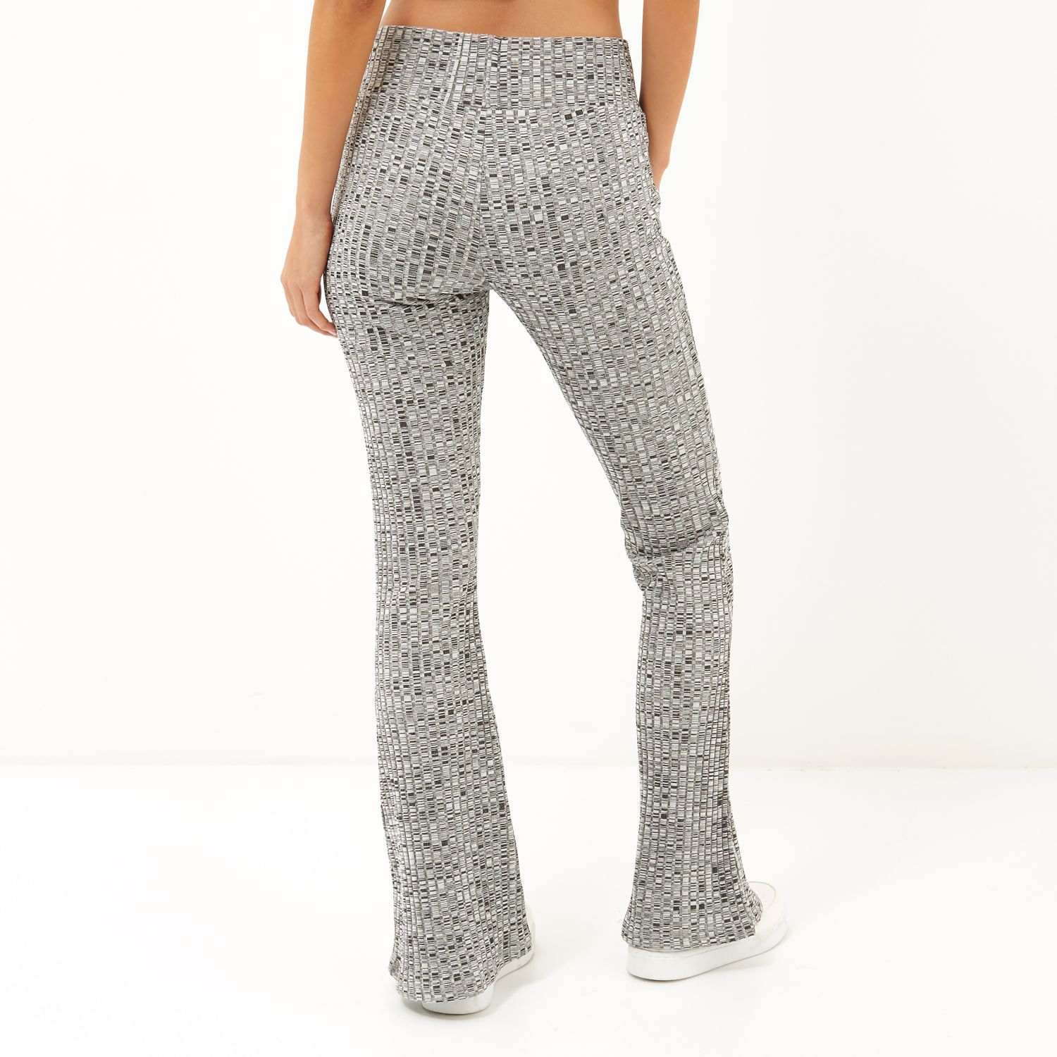 flared ribbed leggings