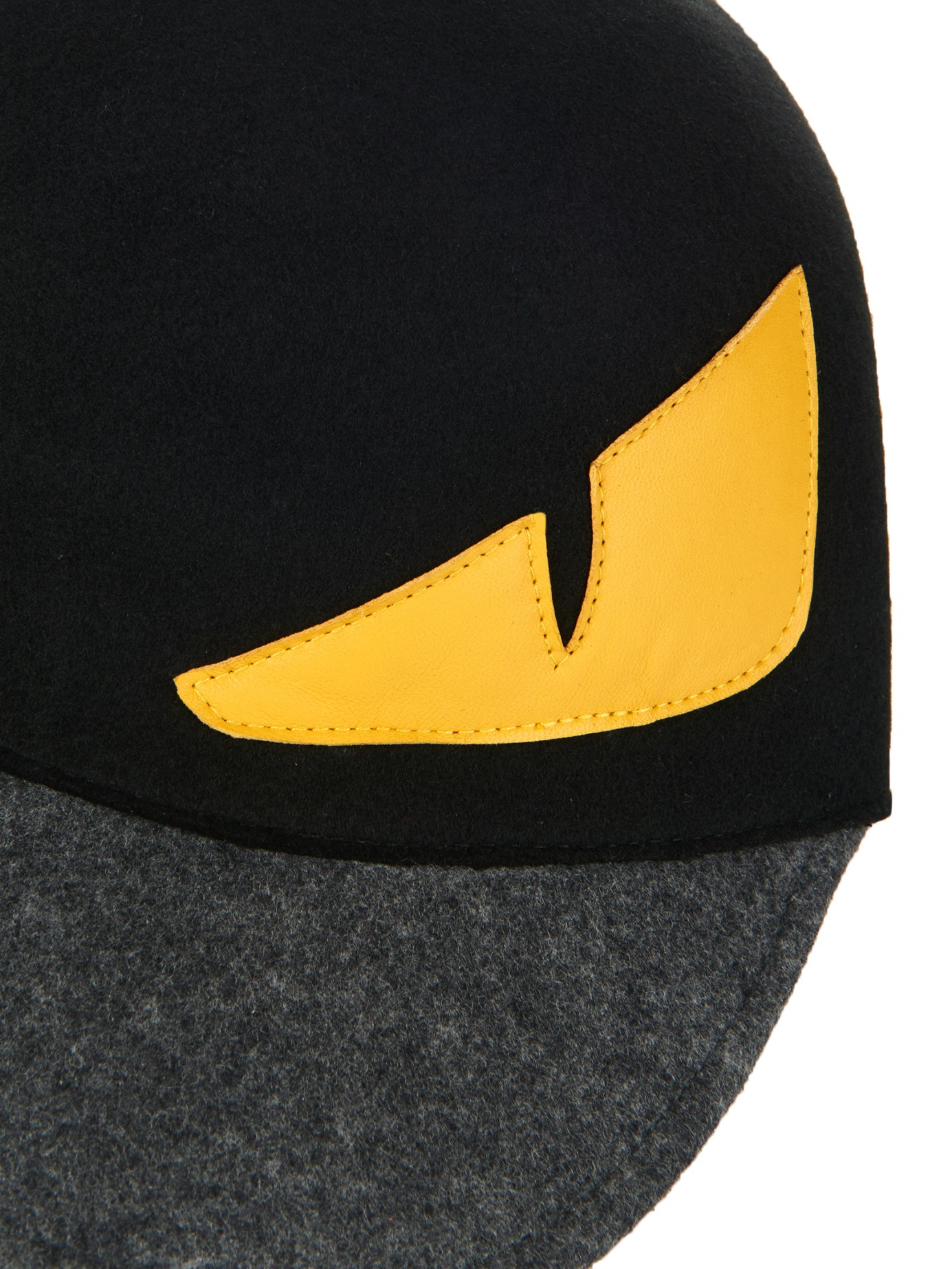 Fendi Monster Eyes Wool-Felt Cap in Black for Men - Lyst