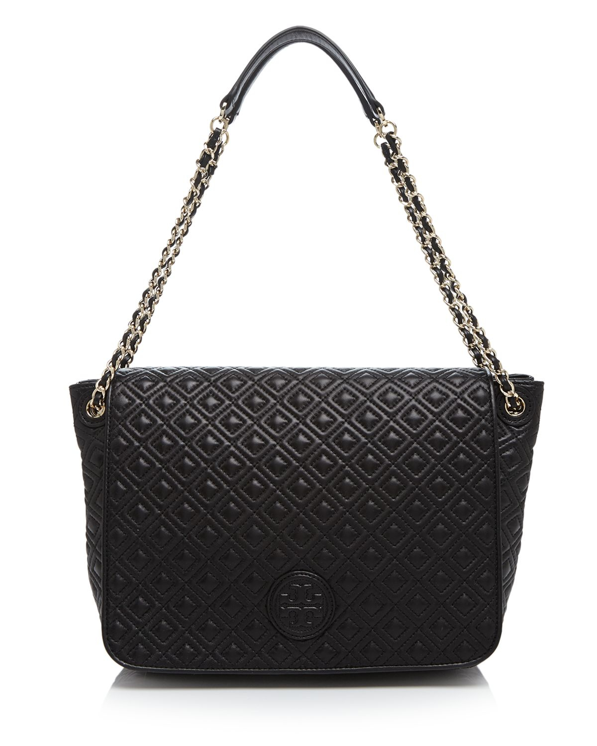 Tory burch Shoulder Bag - Marion Quilted Large in Black | Lyst