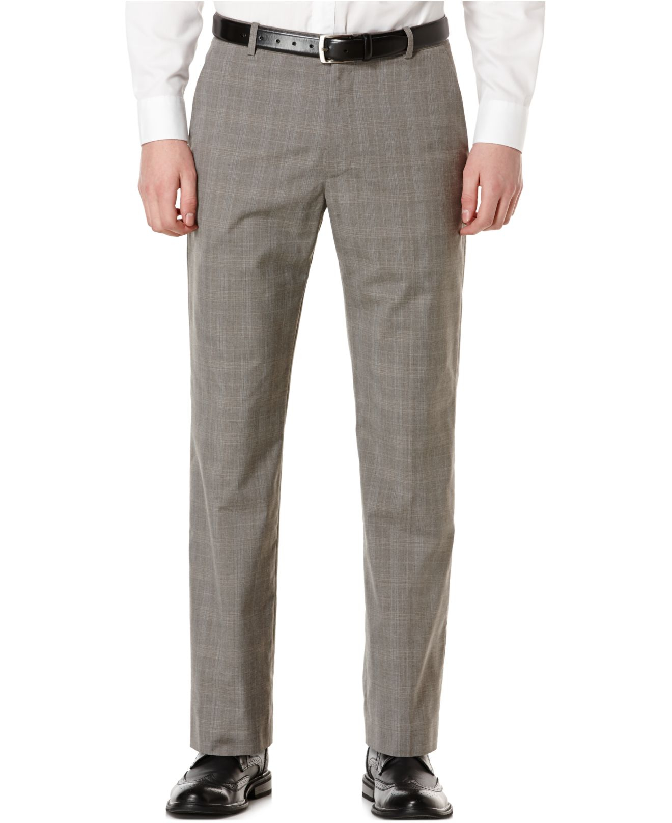plaid gray pants