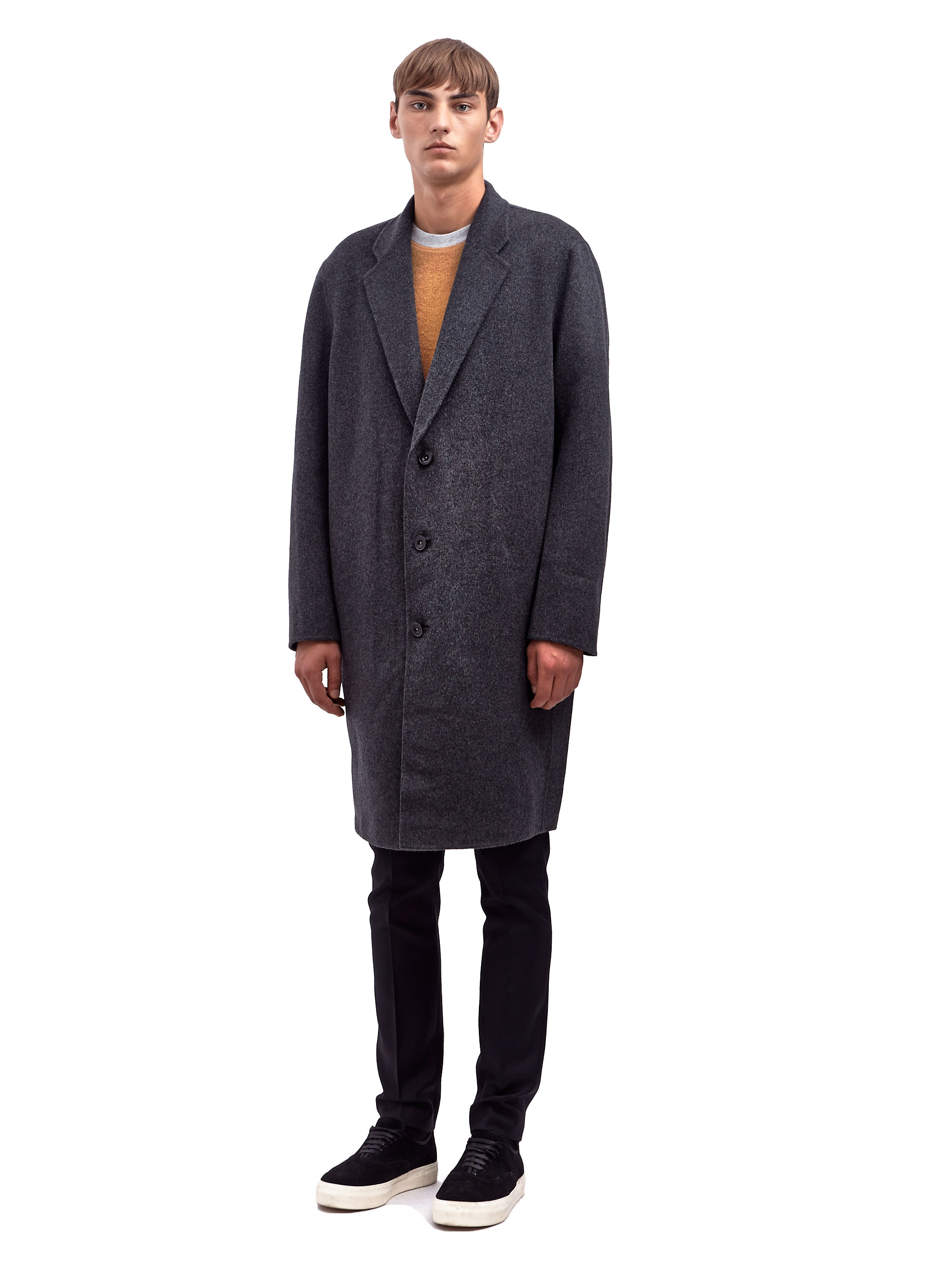Acne Studios Mens Charles Oversized Wool Coat in Gray for Men | Lyst