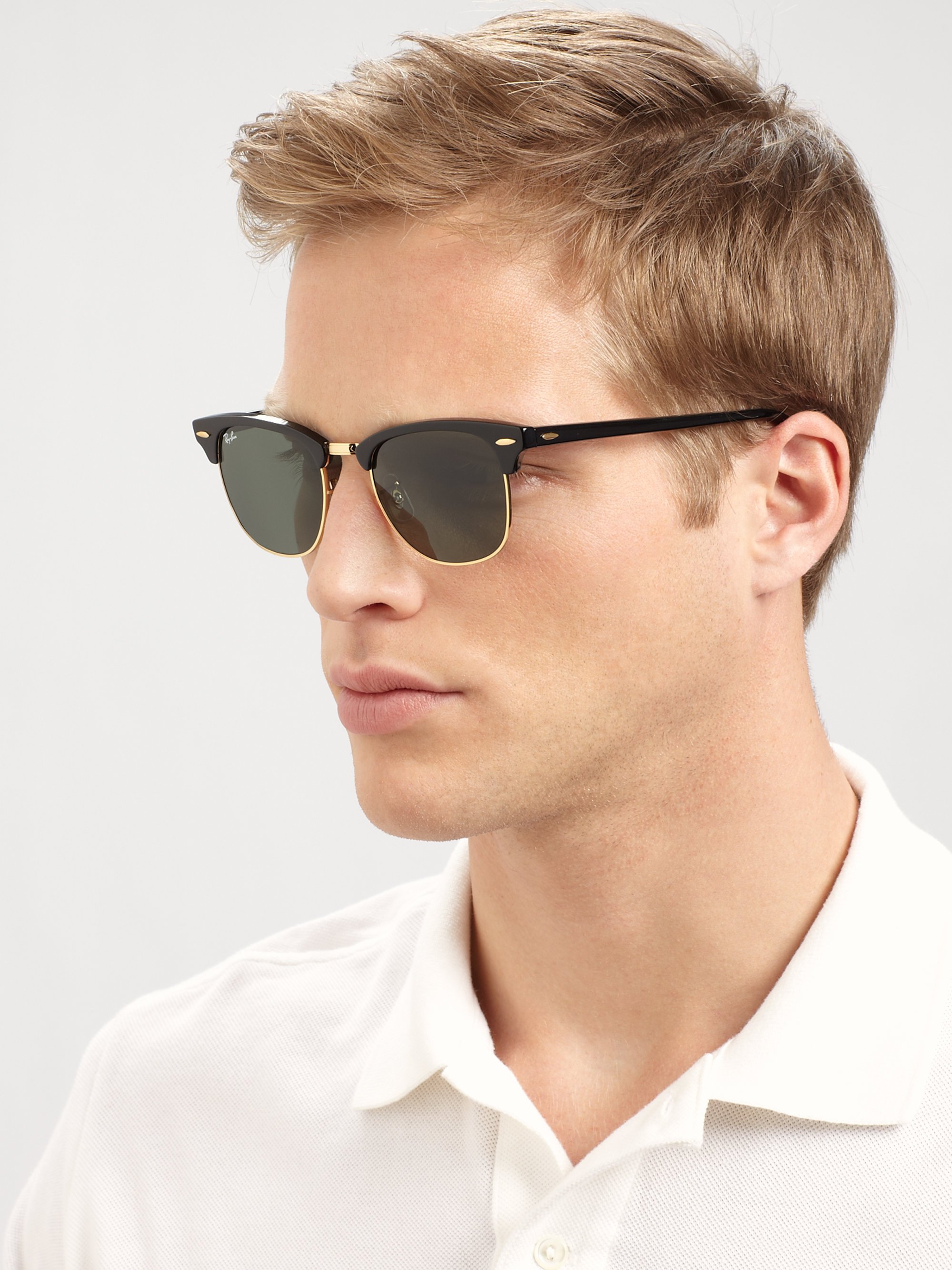 Ray-Ban Classic Clubmaster Sunglasses in Black for Men | Lyst