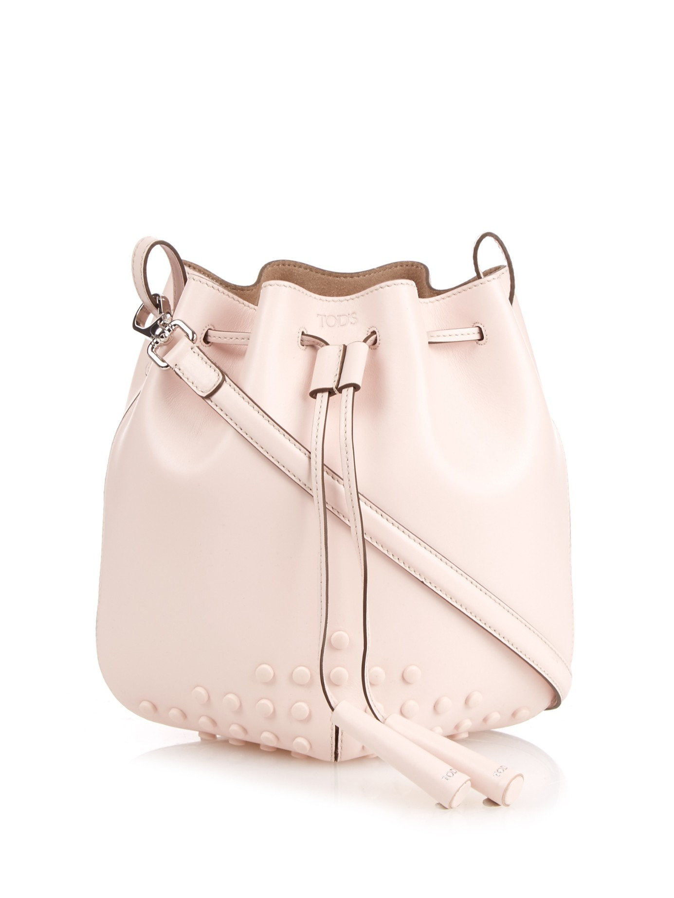 Lyst - Tod&#39;S Mini Gommini Leather Bucket Bag in Pink
