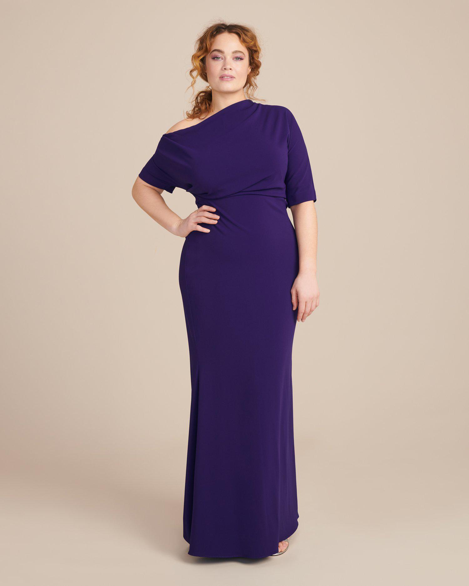 badgley mischka purple dress