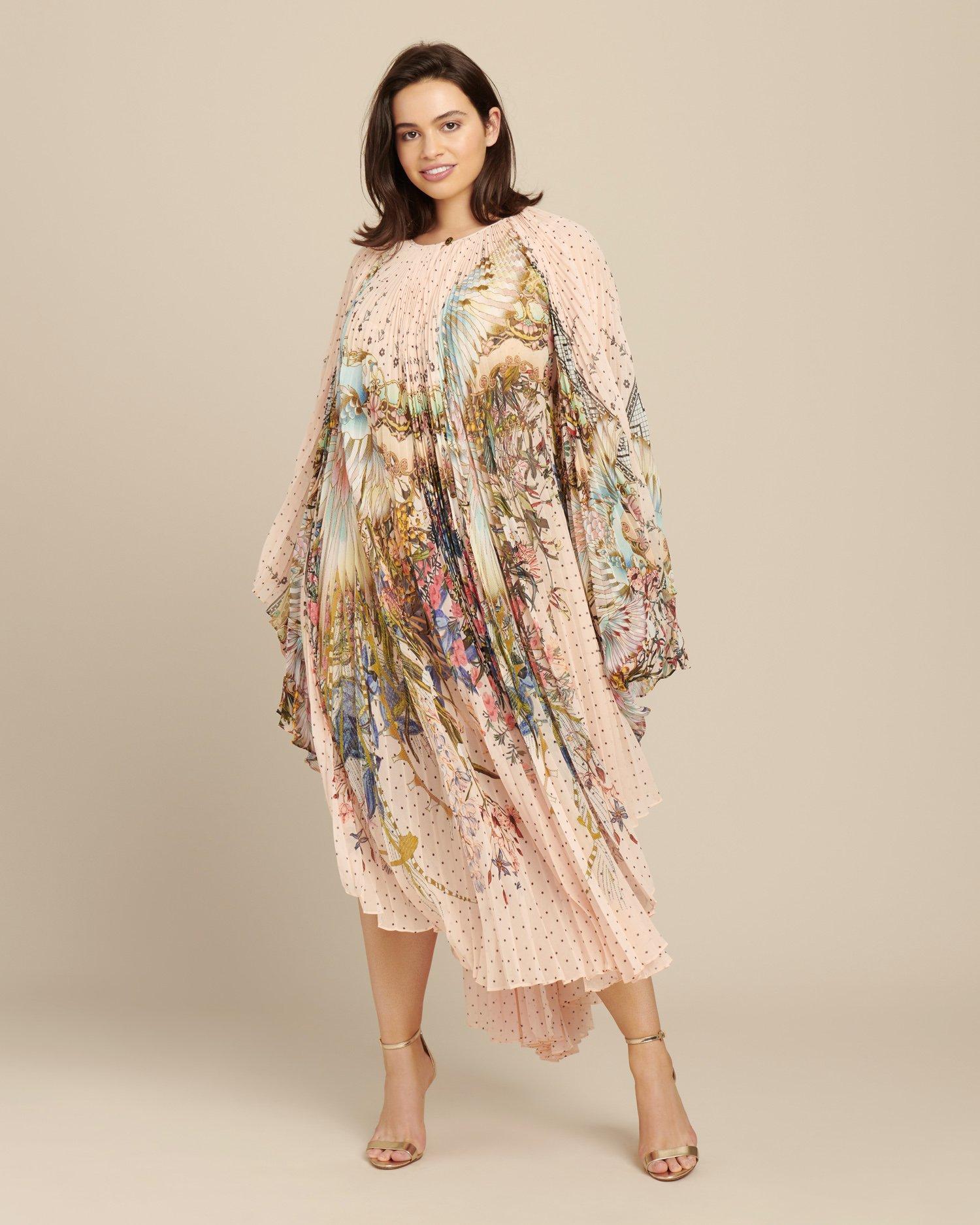 pleated kaftan