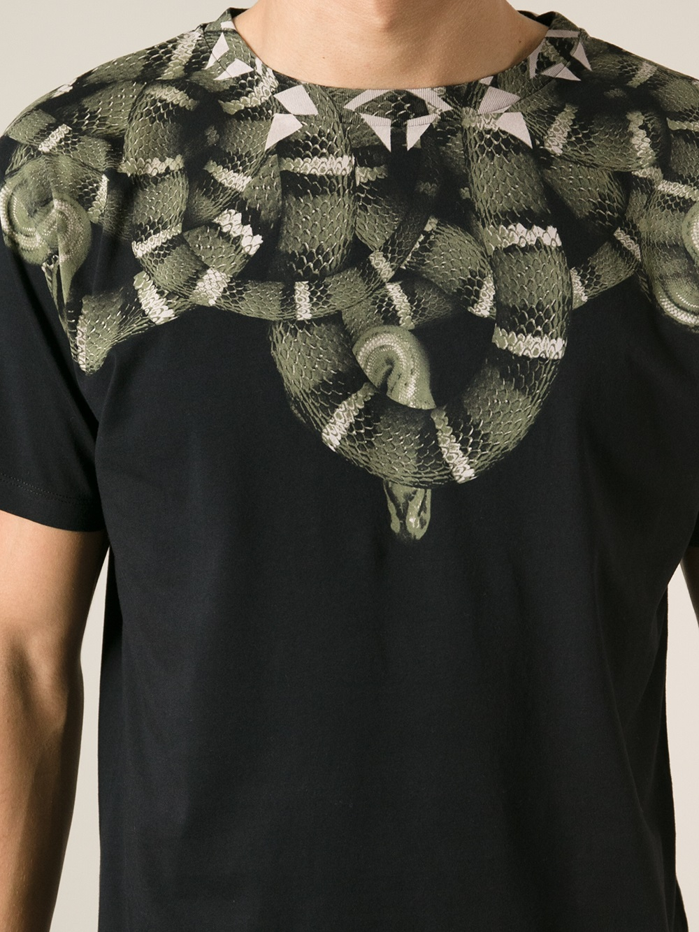 Marcelo Burlon Snake Print Tshirt in Black for Men - Lyst