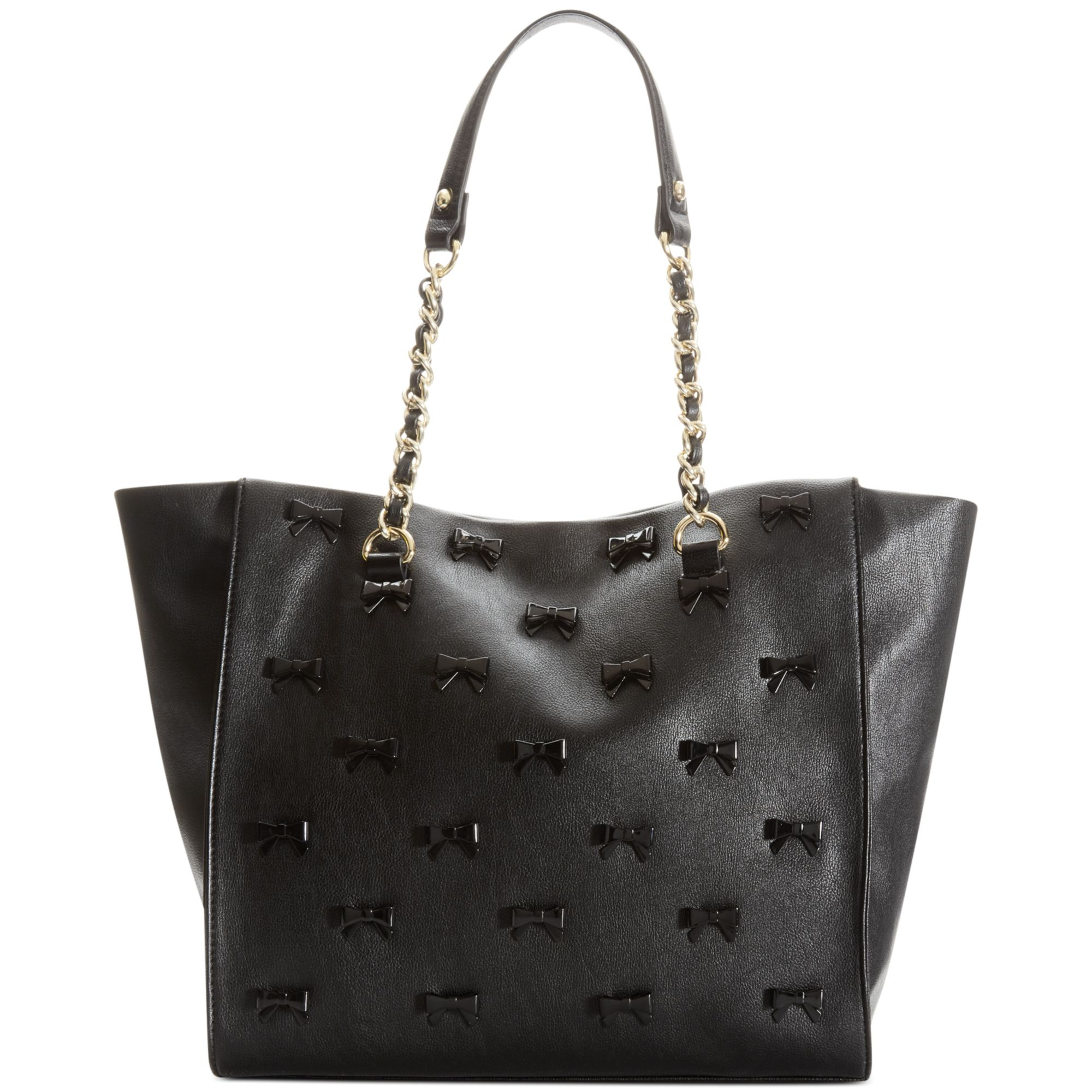 betsey johnson black bow purse