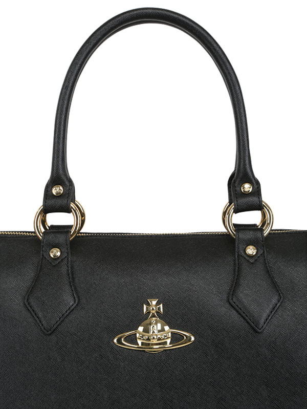 Vivienne Westwood Divina Saffiano Faux Leather Bag in Black - Lyst