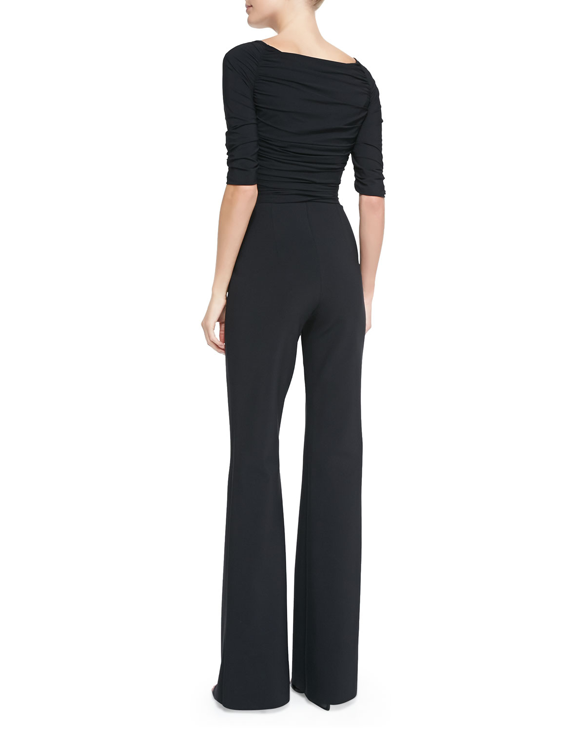 long sleeve black jumpsuit petite