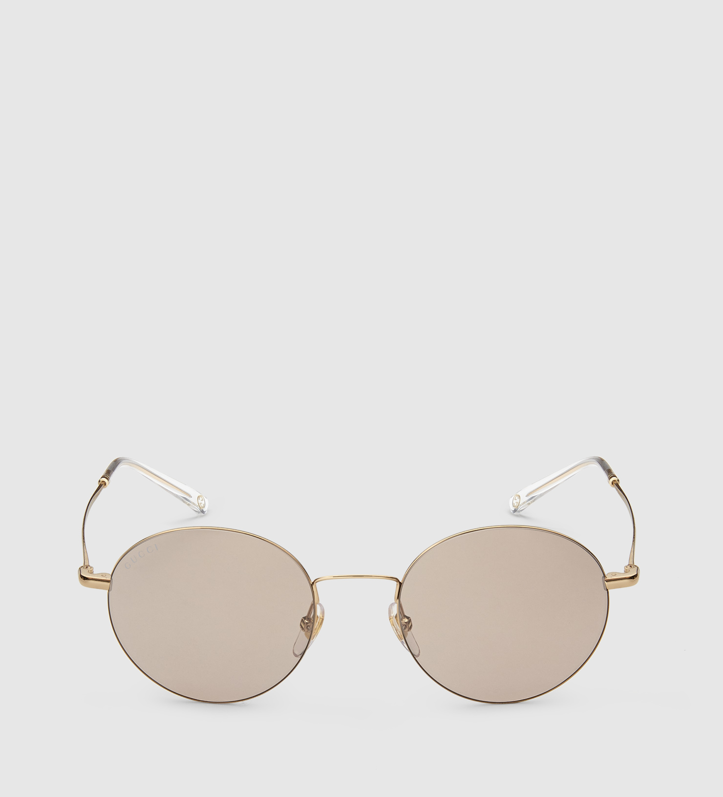 Gucci Steel And Metal Roundframe Sunglasses in Gray Lyst