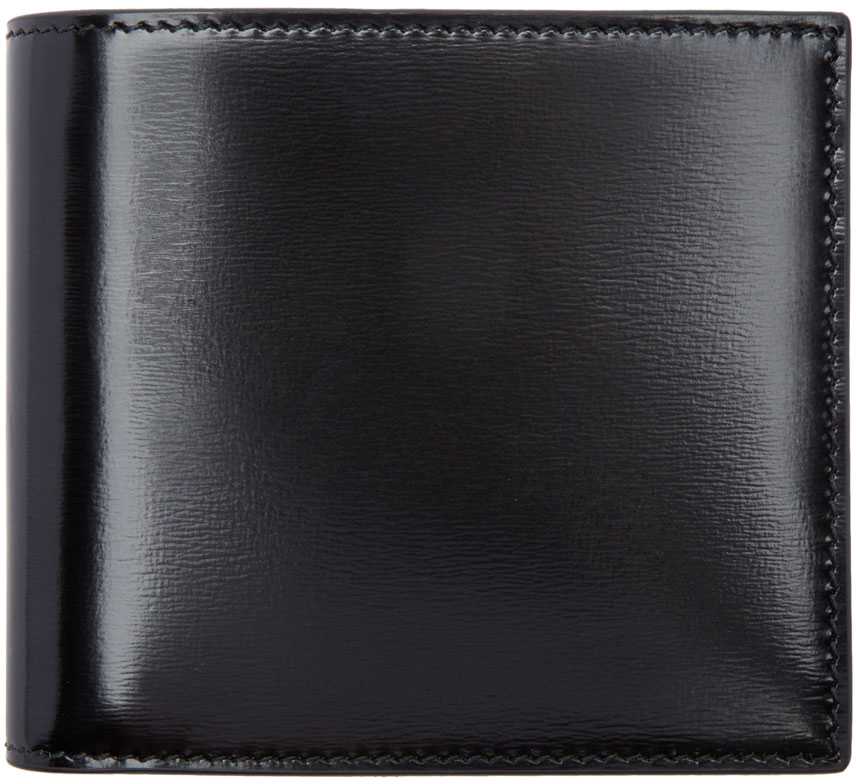Thom Browne Black Patent Leather Wallet for Men | Lyst
