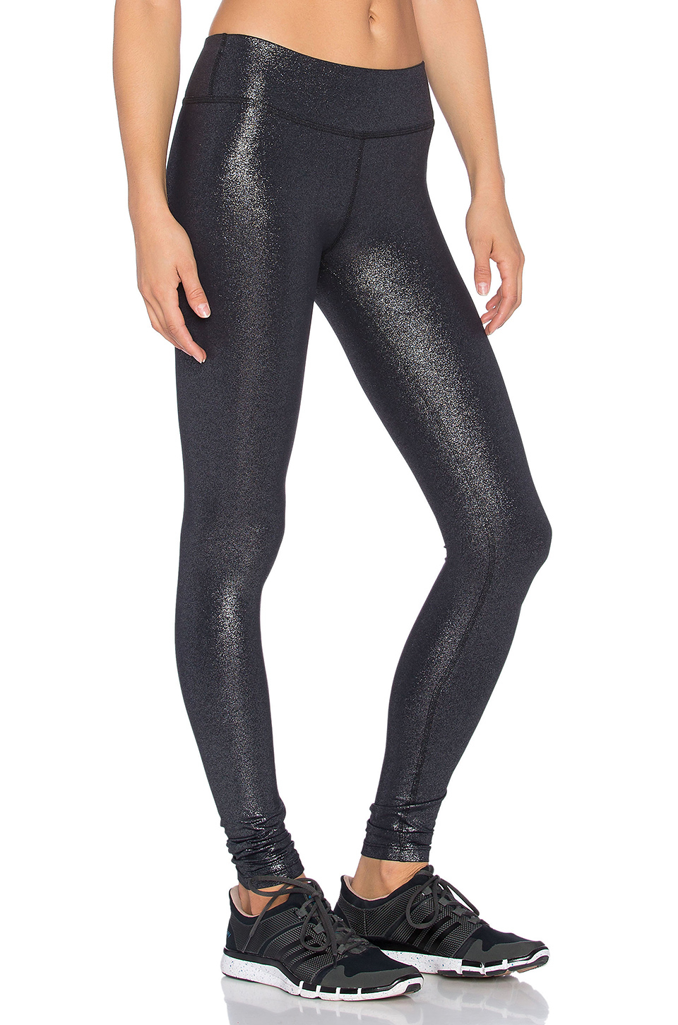 Beyond yoga Shimmer Essential Long Legging in Black (Black & Silver