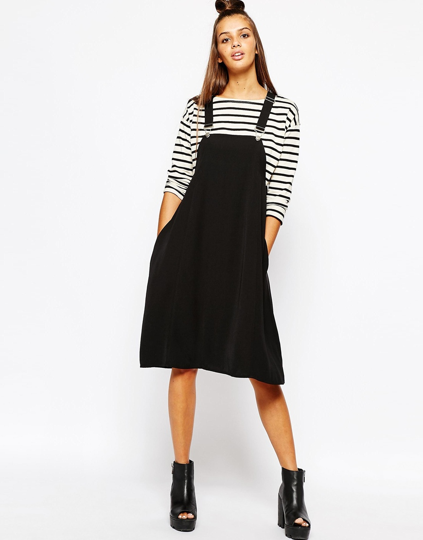 dungaree long frock