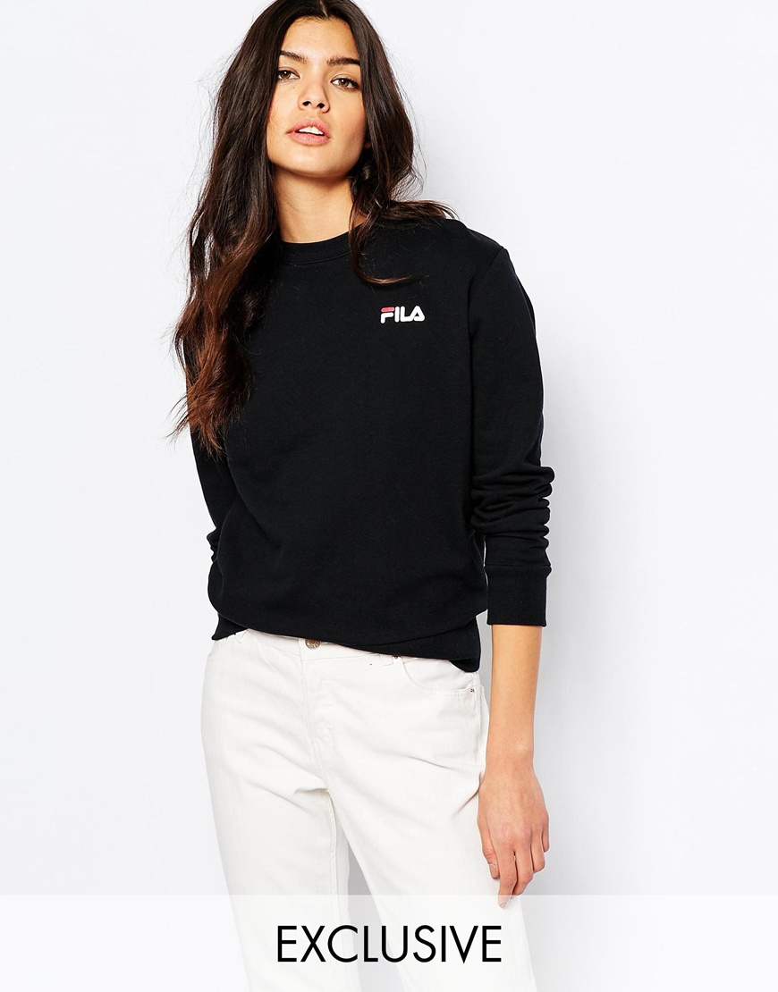 Women's fila black sweatshirt clearance