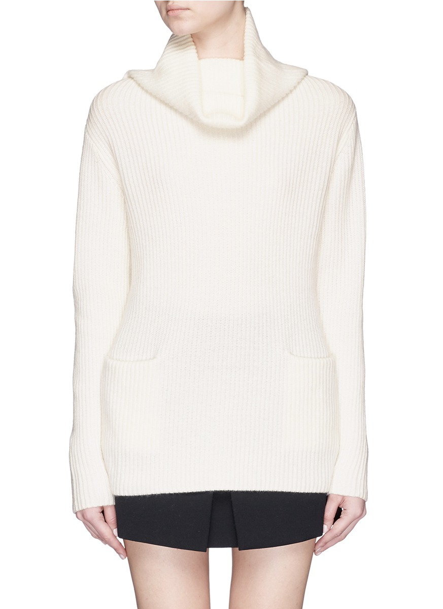 white thin turtleneck